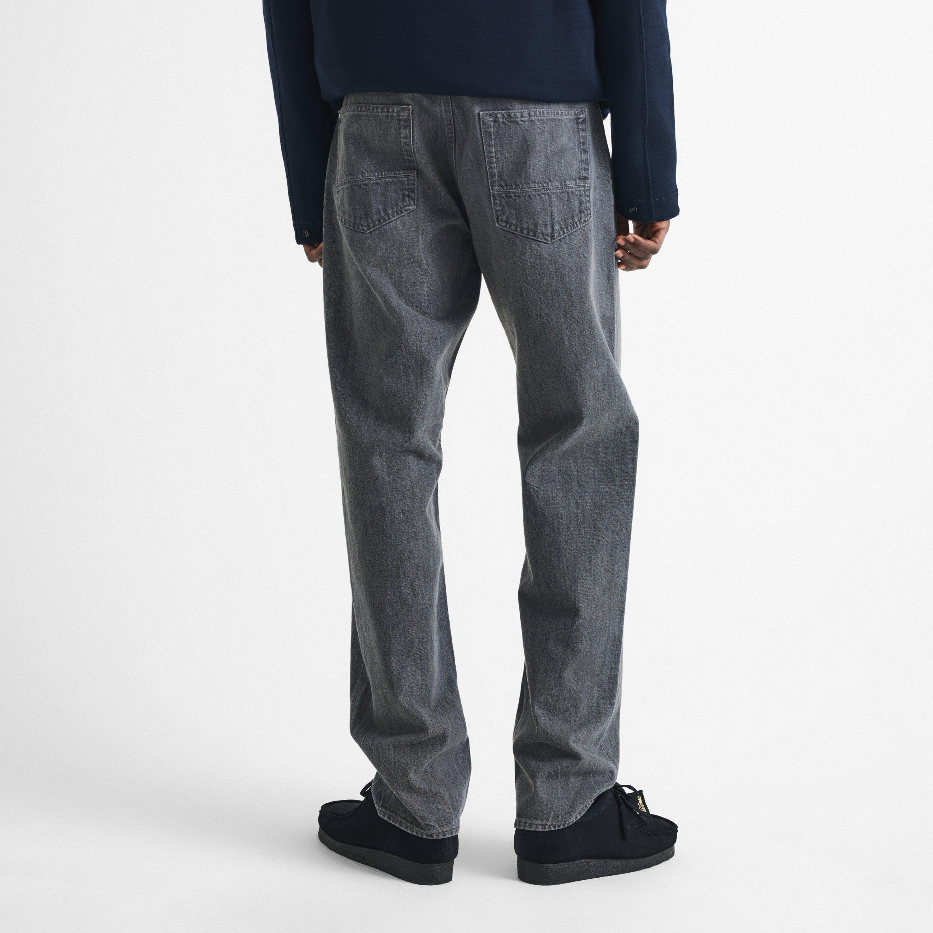 Grey Wash VJ604 - Stone Island - Men's Denim Research Cotton Straight Leg Jeans - 4