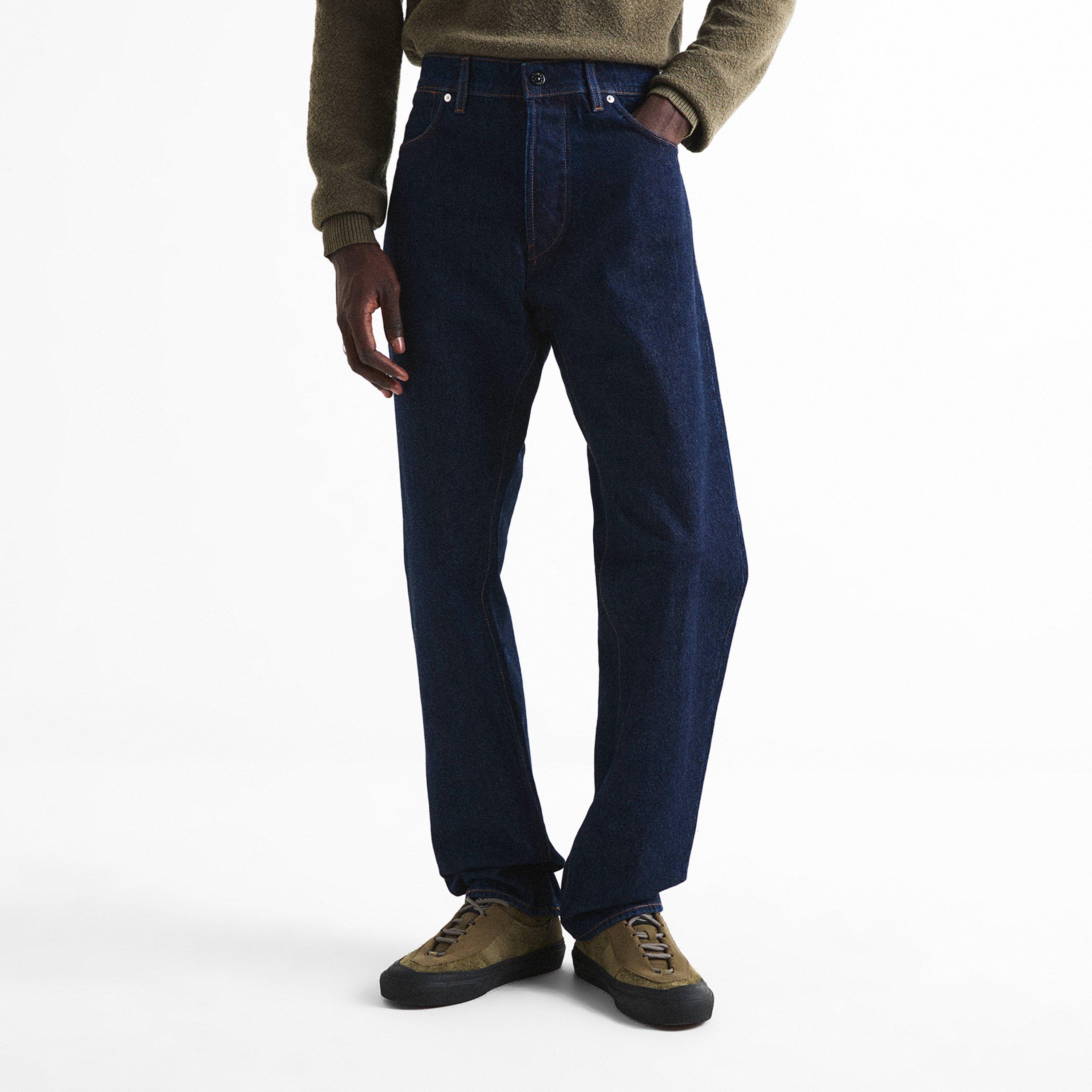 Blu Rinse VJ201 - Stone Island - Men's Denim Research Cotton Straight Leg Jeans - 3