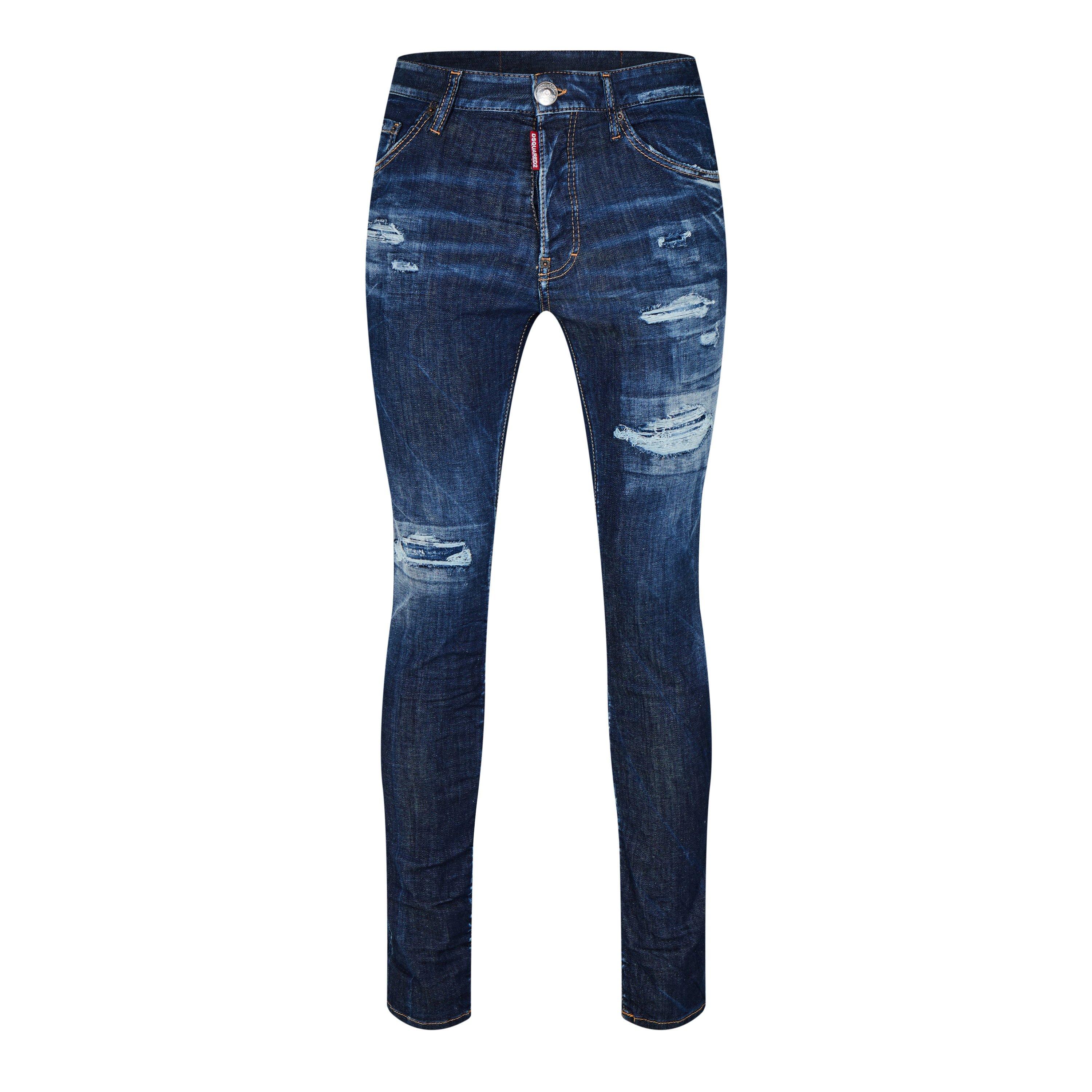 デニム・ジーパン Dsquared2 Five-Pocket Skinny Jeans With Distressed Finish DSQUARED2 Distressed Cool Guy Jean Kick Ass Beads 5-Pockets