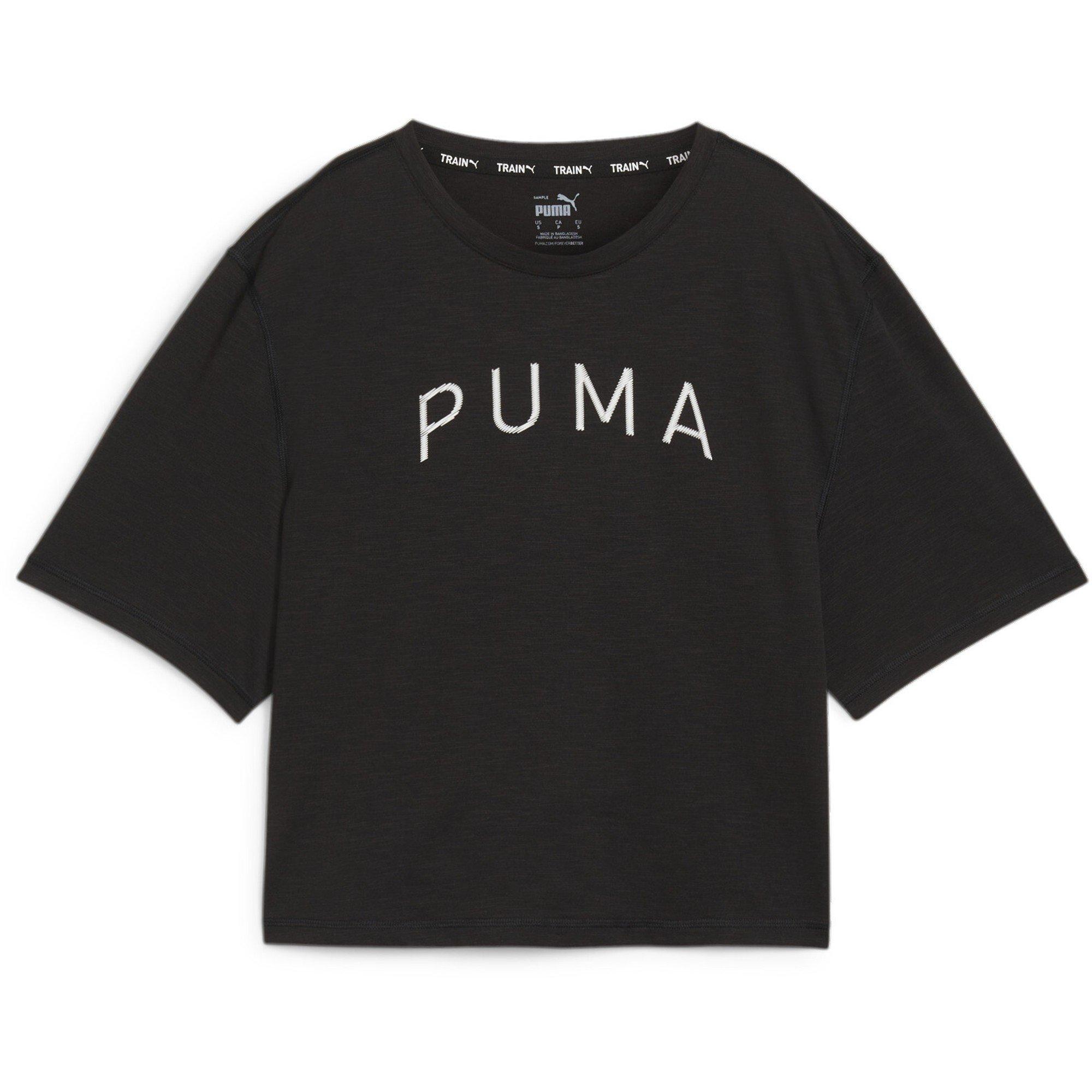 Black - Puma - Graphic Crop Move Womens Training Tee - 1