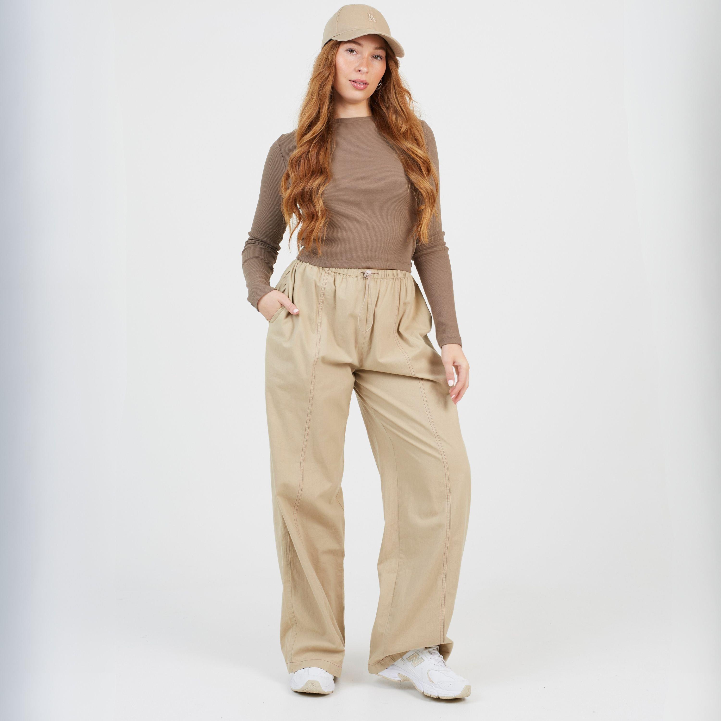 Mushroom - Brave Soul - BS Womens Long Sleeve Ribbed Top with Round Neck - 4