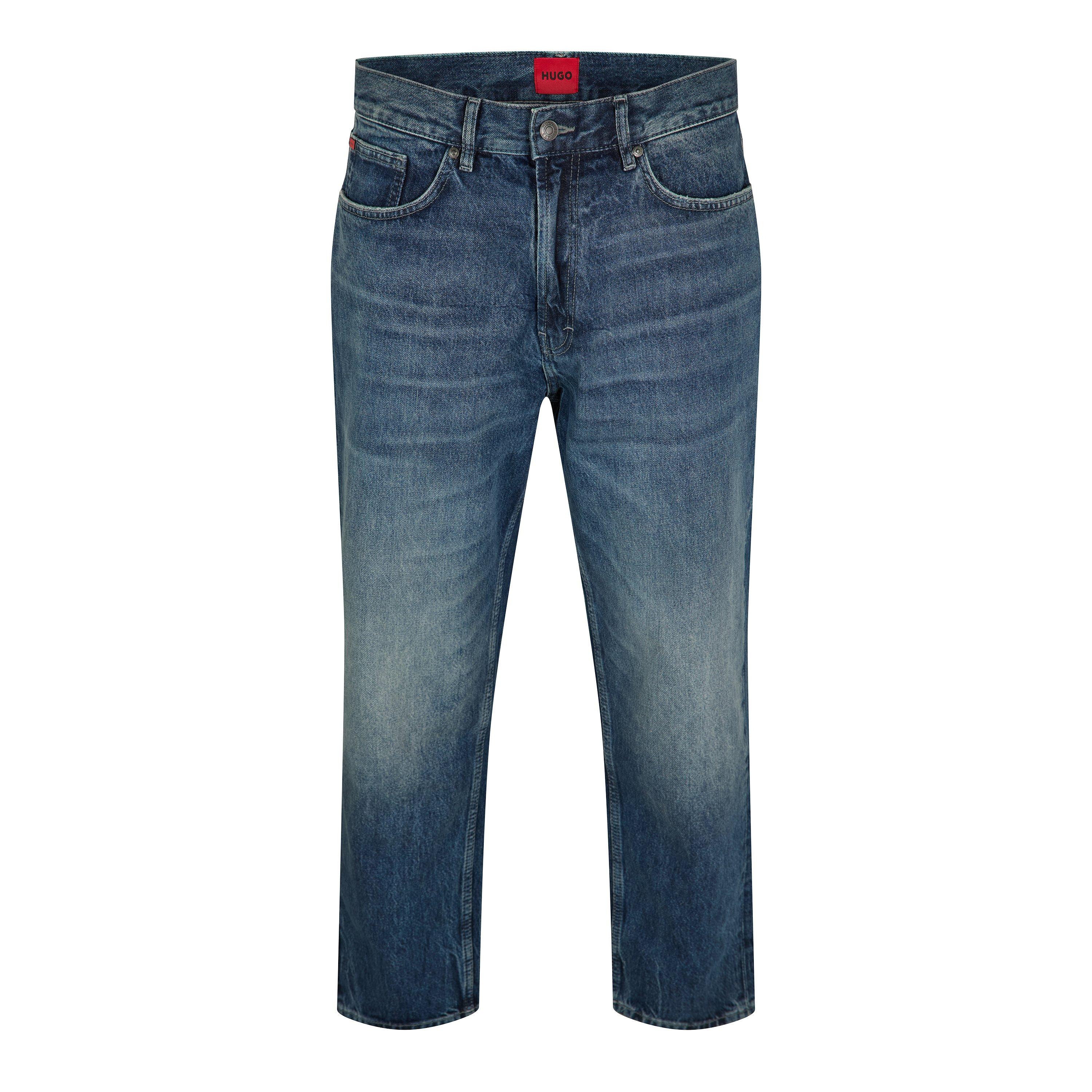 Navy - Hugo - Hugo 838 10276866 01 Slim Fit Jeans Mens - 1