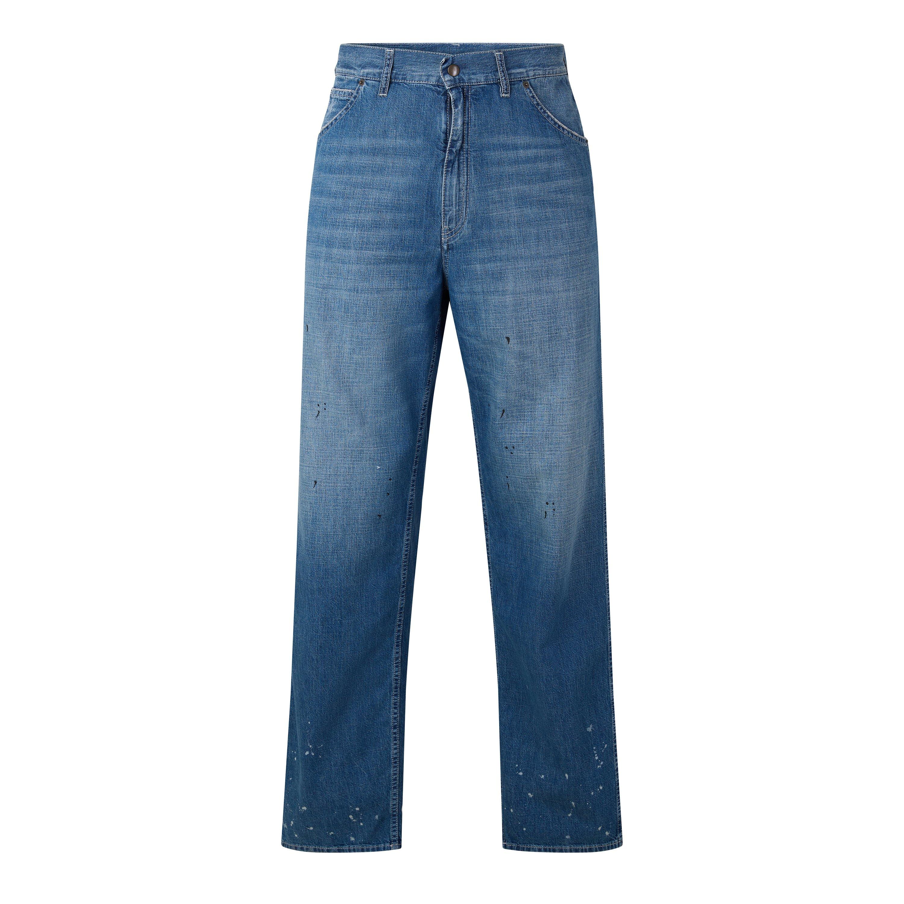 Old Blue Spots - Maison Margiela - Stained Straight Leg Jeans - 1