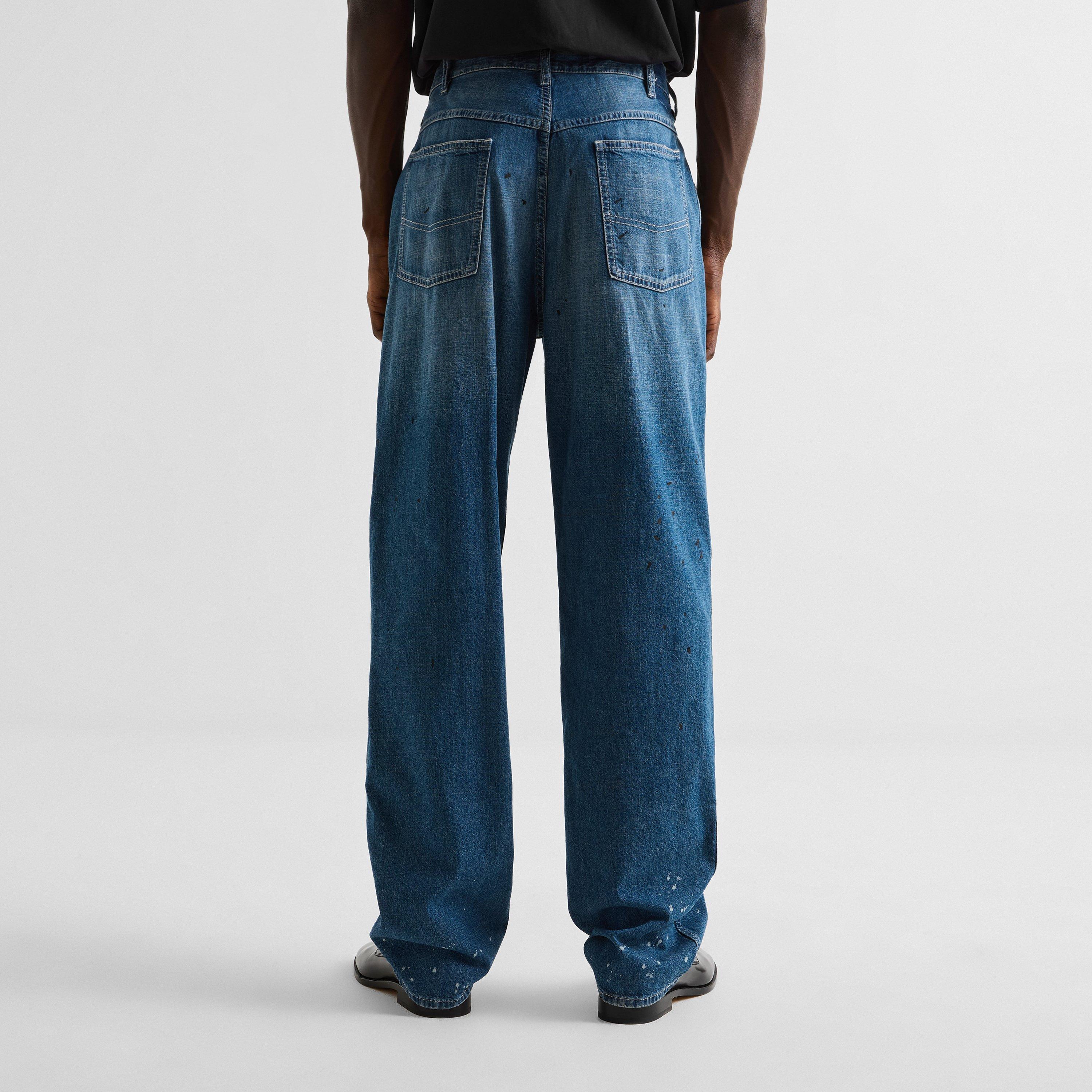 Old Blue Spots - Maison Margiela - Stained Straight Leg Jeans - 4