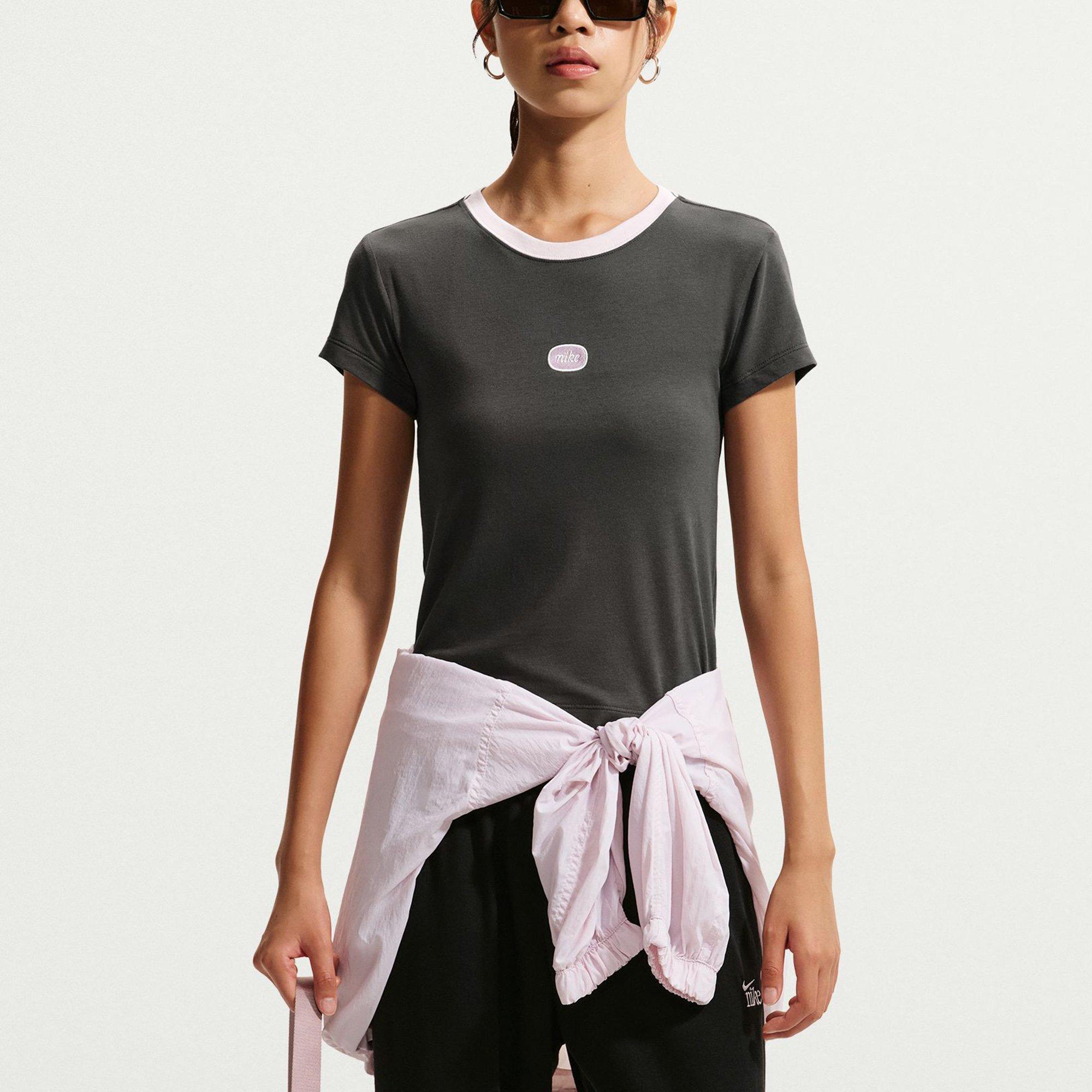 Anthracite - Nike - Women's Cropped T-Shirt - 1