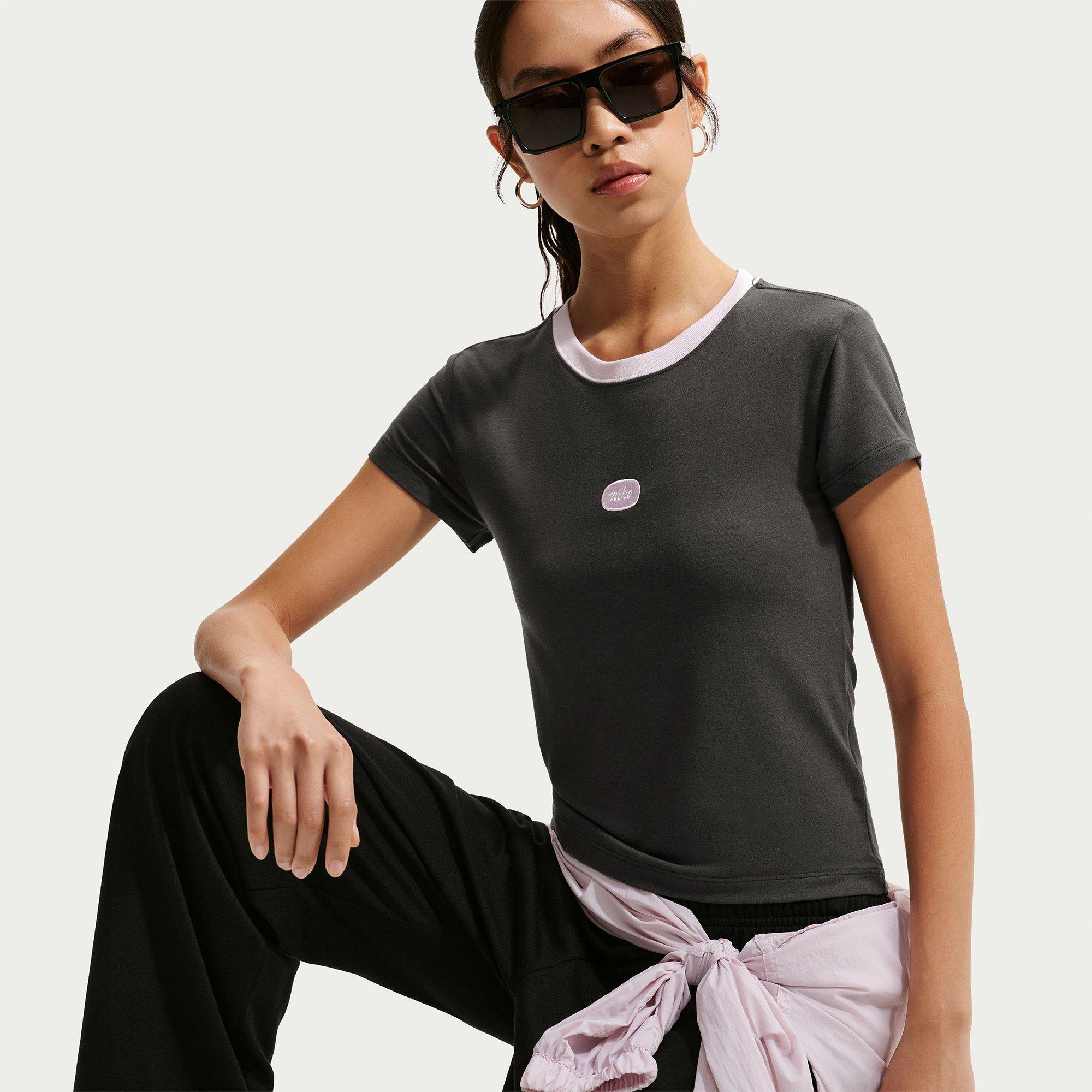 Anthracite - Nike - Women's Cropped T-Shirt - 2