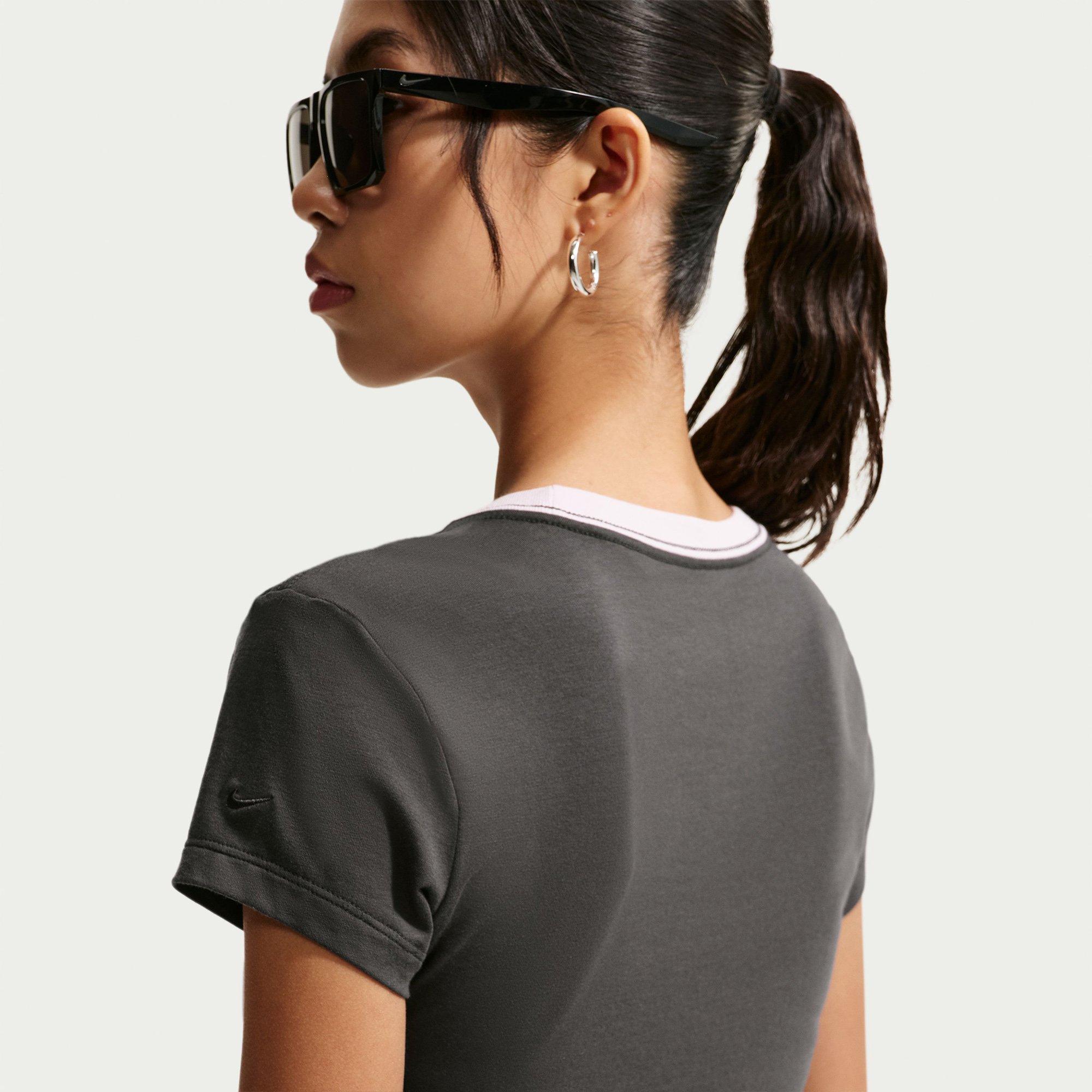 Anthracite - Nike - Women's Cropped T-Shirt - 4