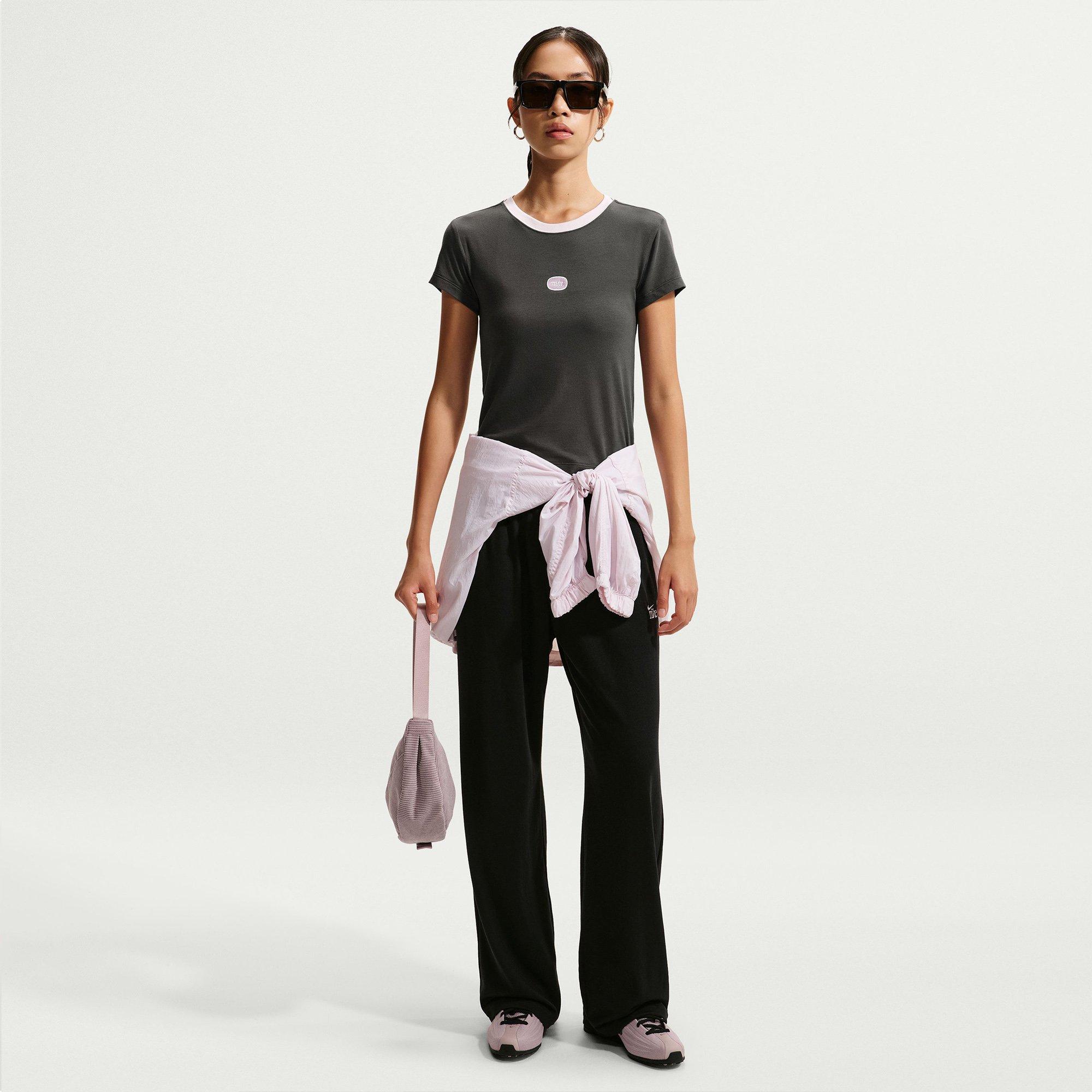Anthracite - Nike - Women's Cropped T-Shirt - 5