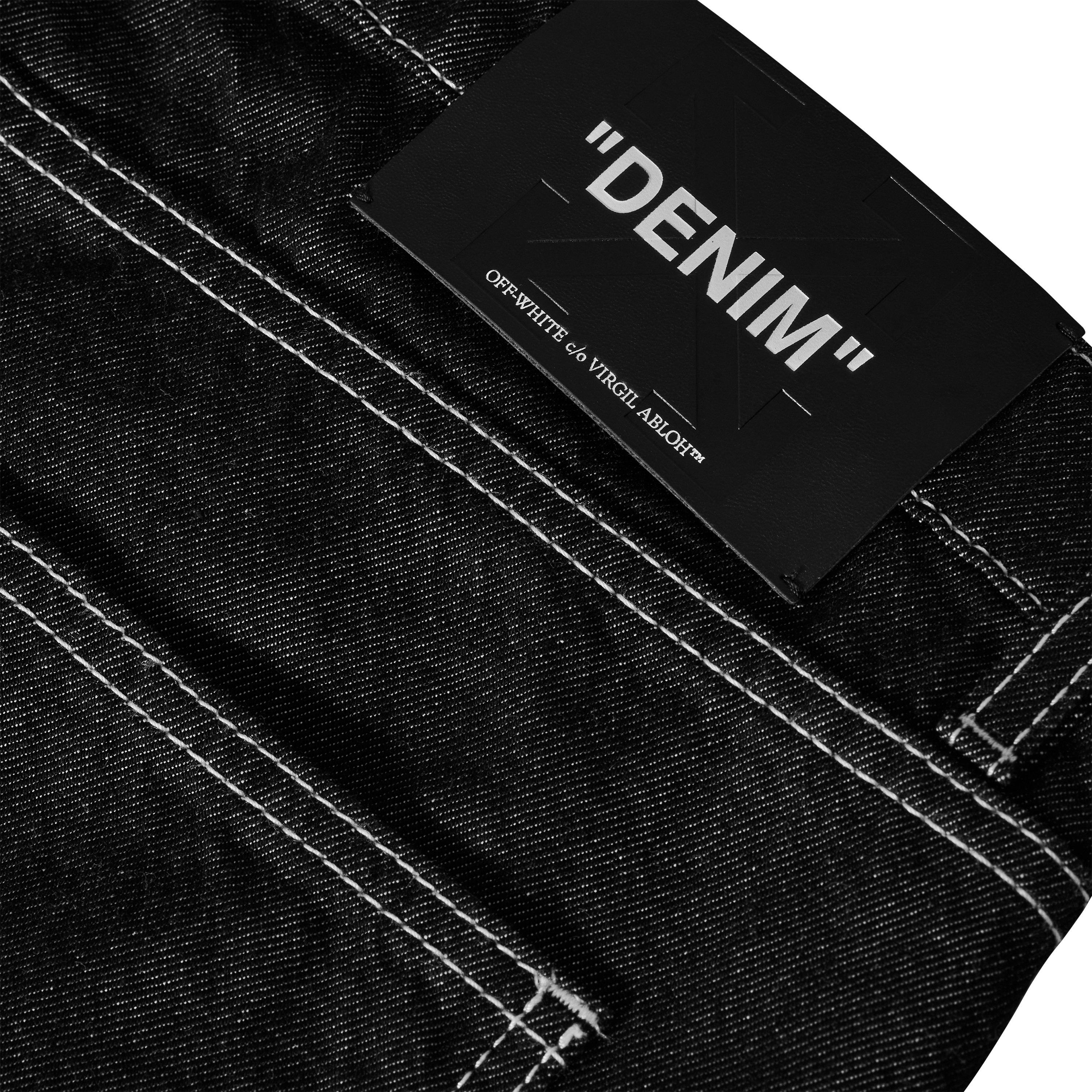Black - Off White - Men's Relaxed Jean Straight Leg Jeans - 3