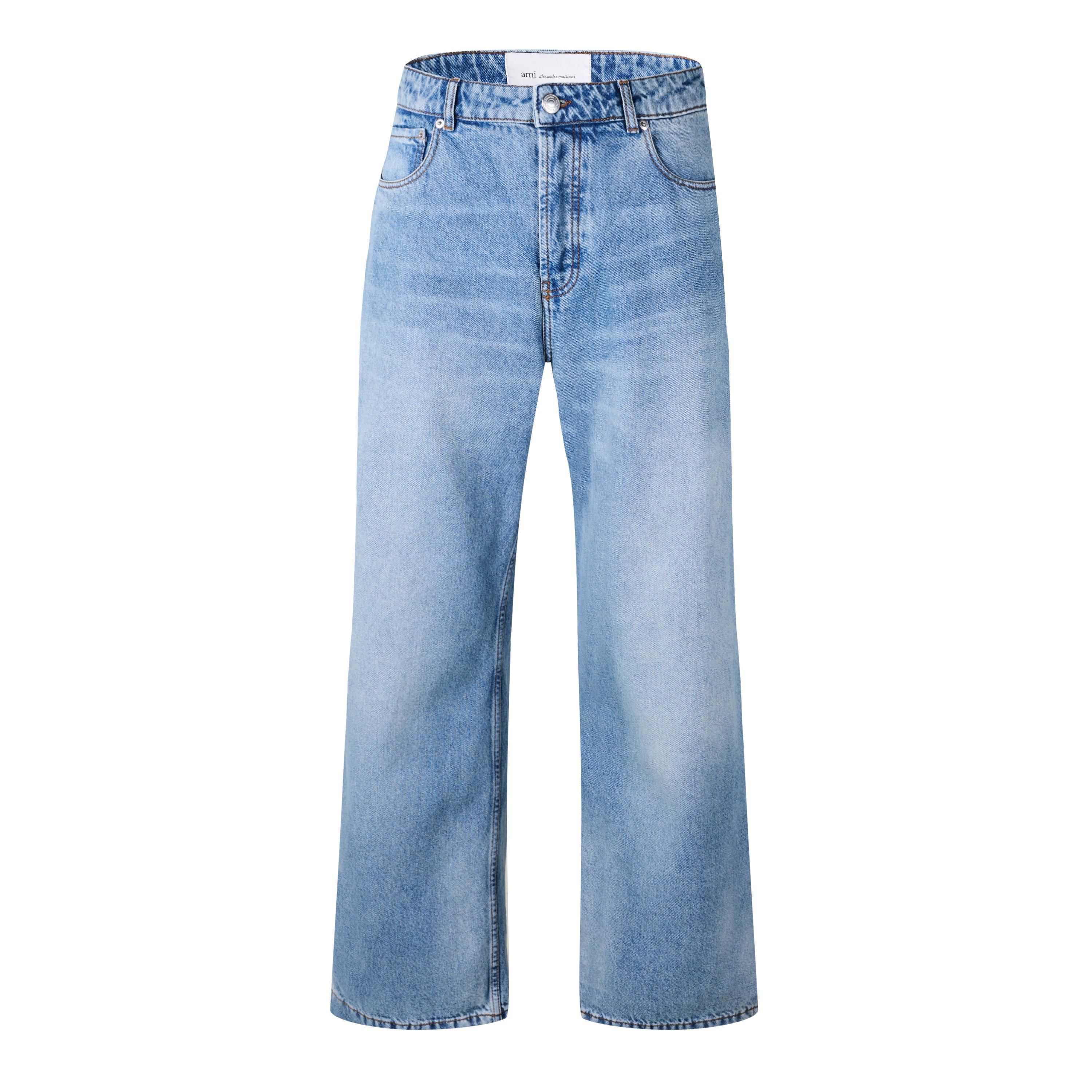 Used Indigo - Ami Paris - Large Fit Cotton Jeans - 1