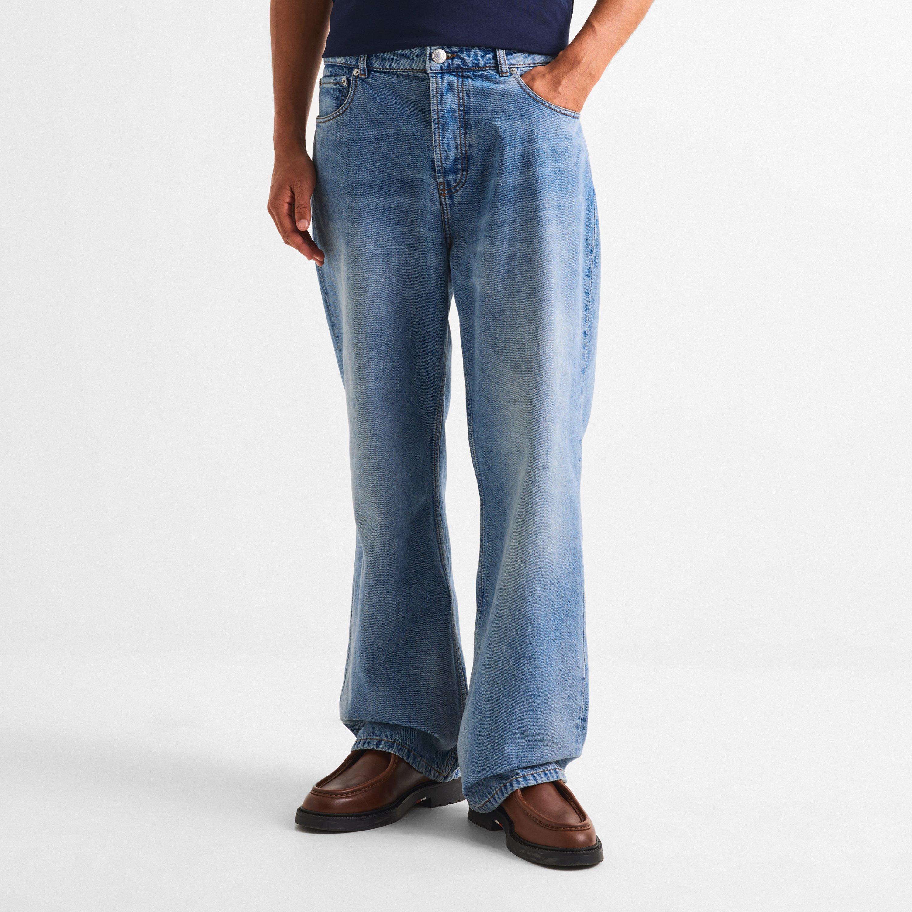Used Indigo - Ami Paris - Large Fit Cotton Jeans - 3