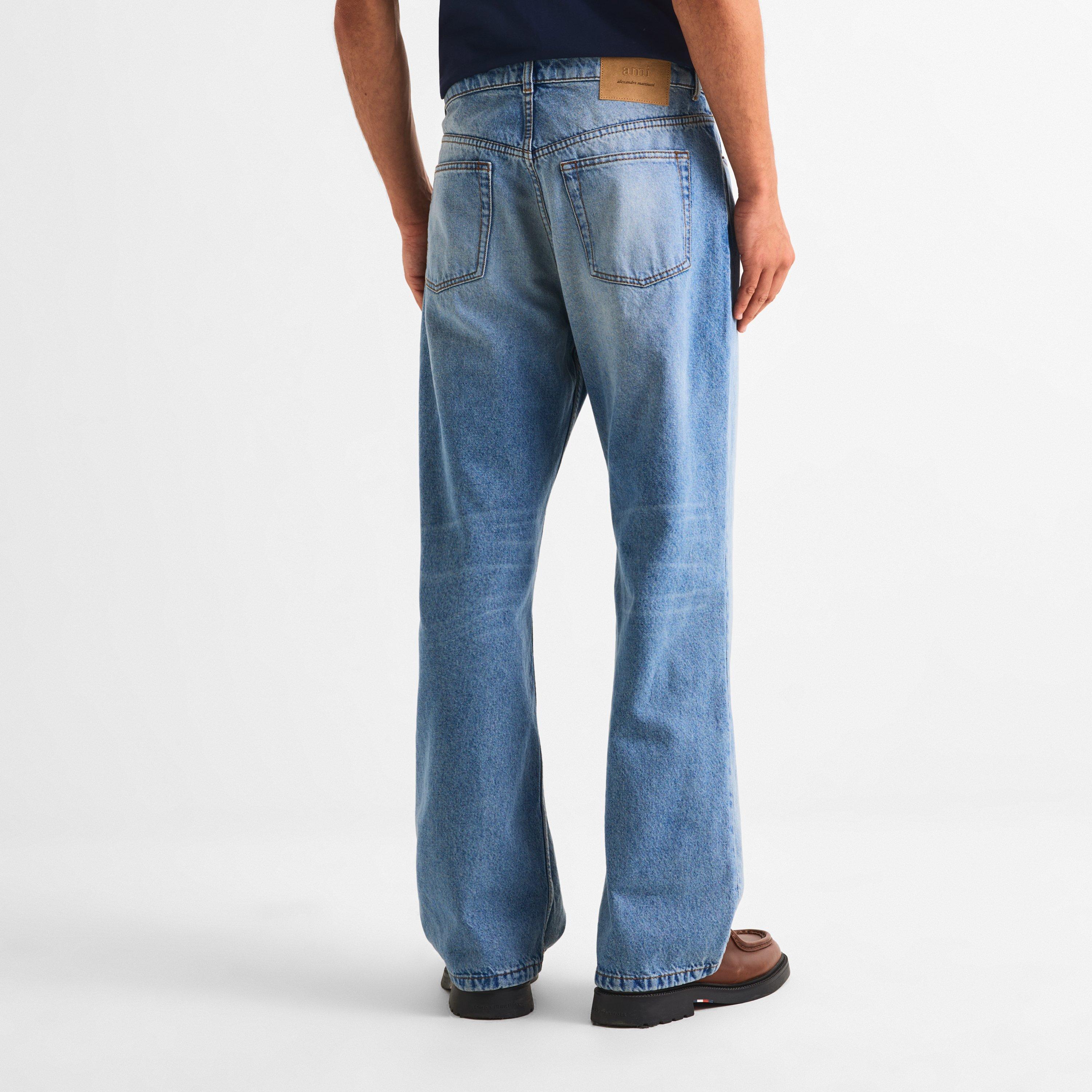 Used Indigo - Ami Paris - Large Fit Cotton Jeans - 4