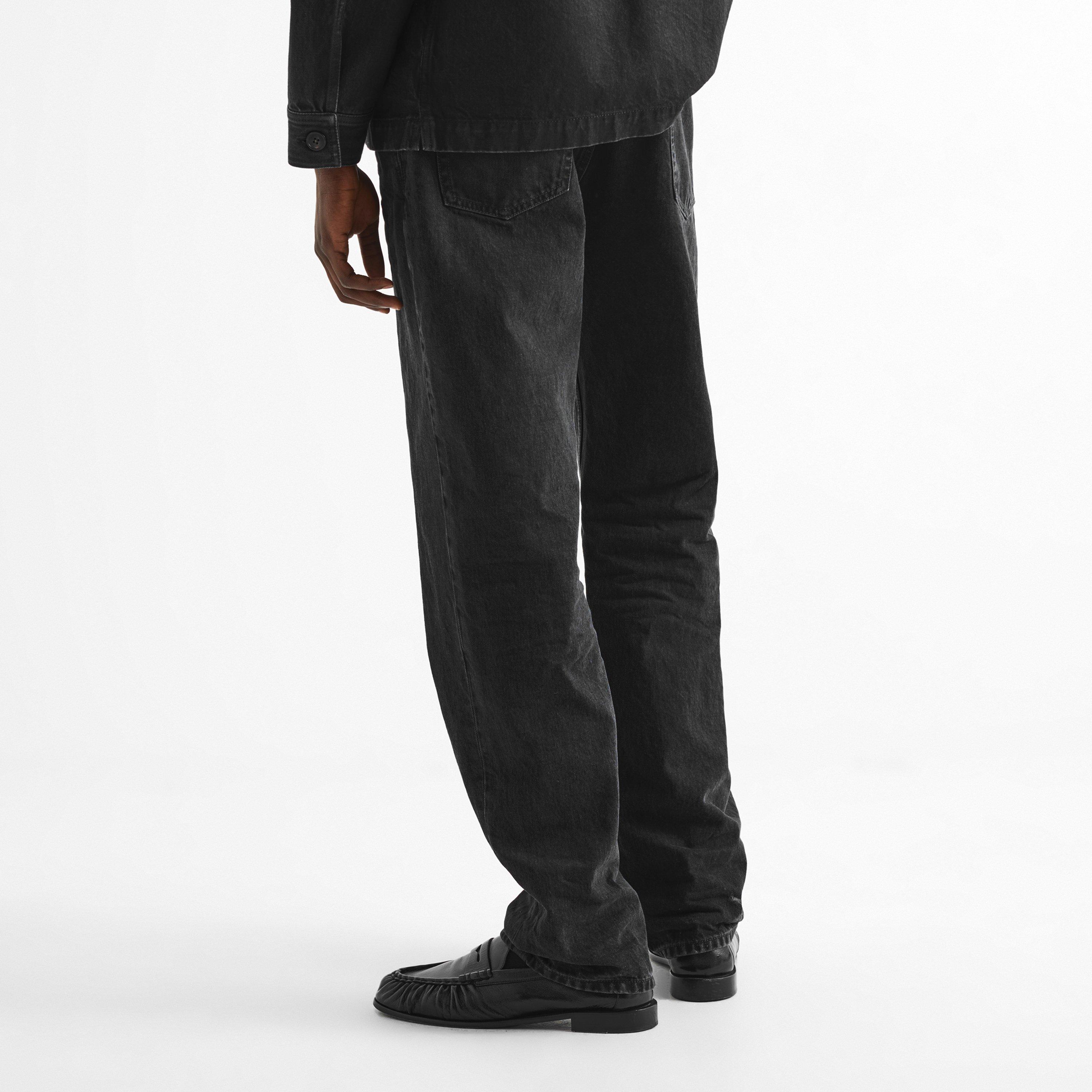 Black - Saint Laurent - Men's Relax Denim Mid-Rise Straight Leg Jeans - 4