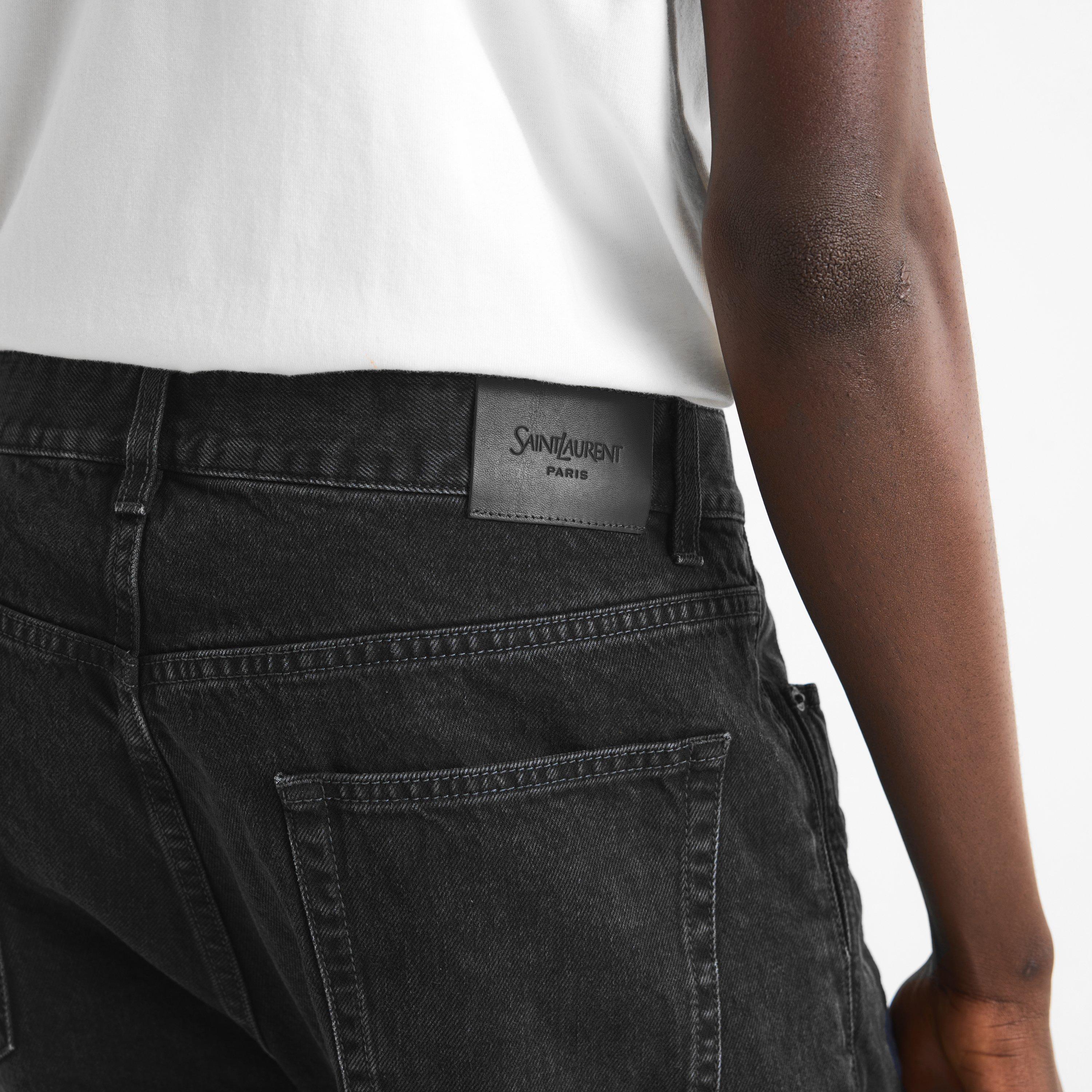 Black - Saint Laurent - Men's Relax Denim Mid-Rise Straight Leg Jeans - 5