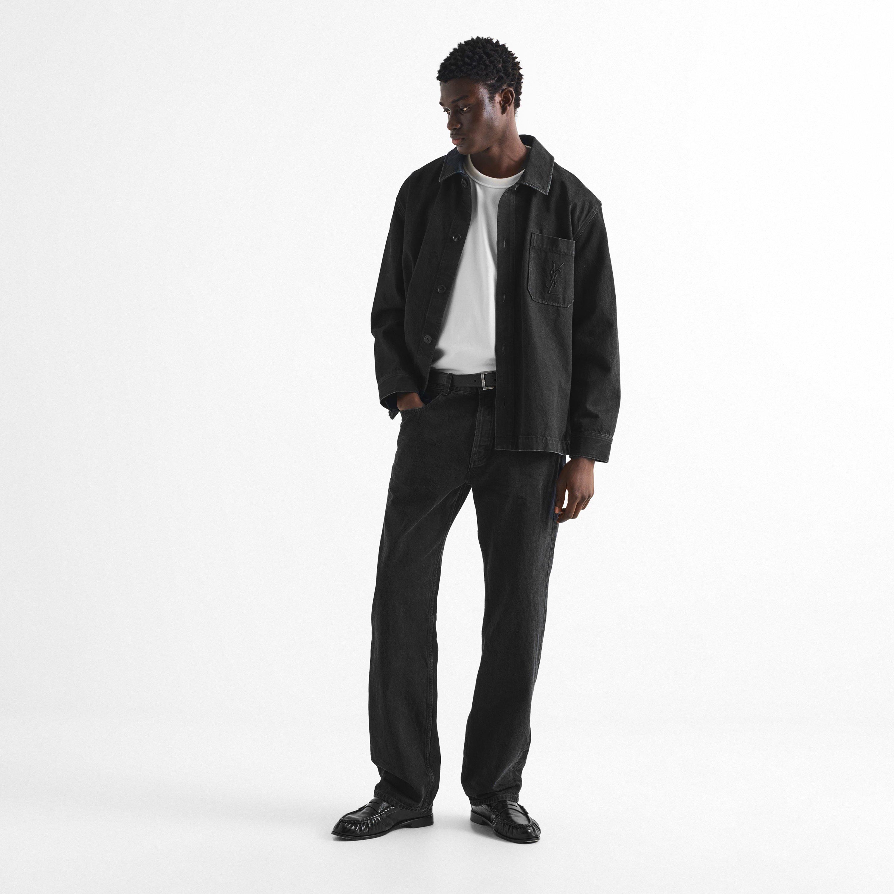 Black - Saint Laurent - Men's Relax Denim Mid-Rise Straight Leg Jeans - 6
