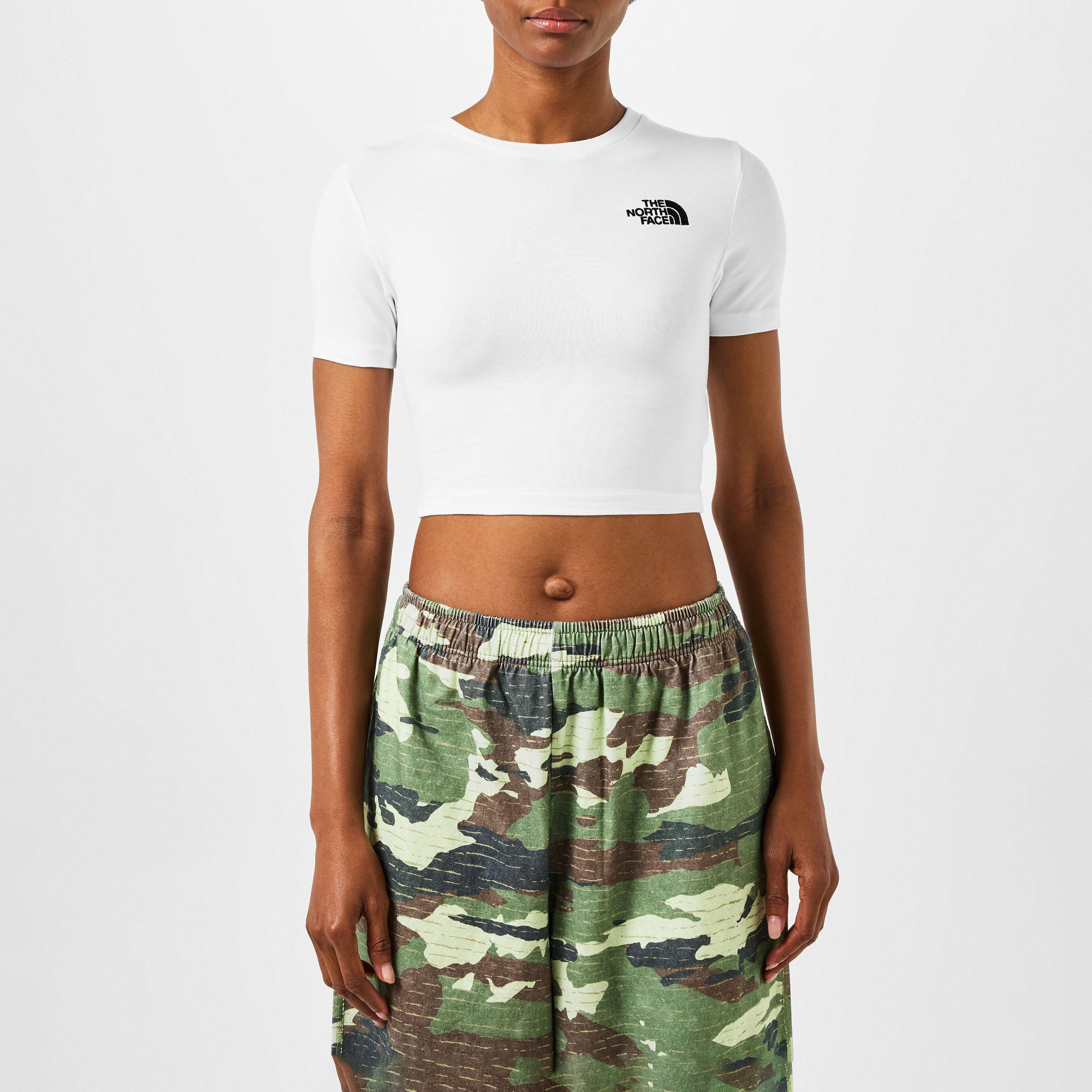 White FN41 - The North Face - Women's Simple Dome Crop T-Shirt - 1