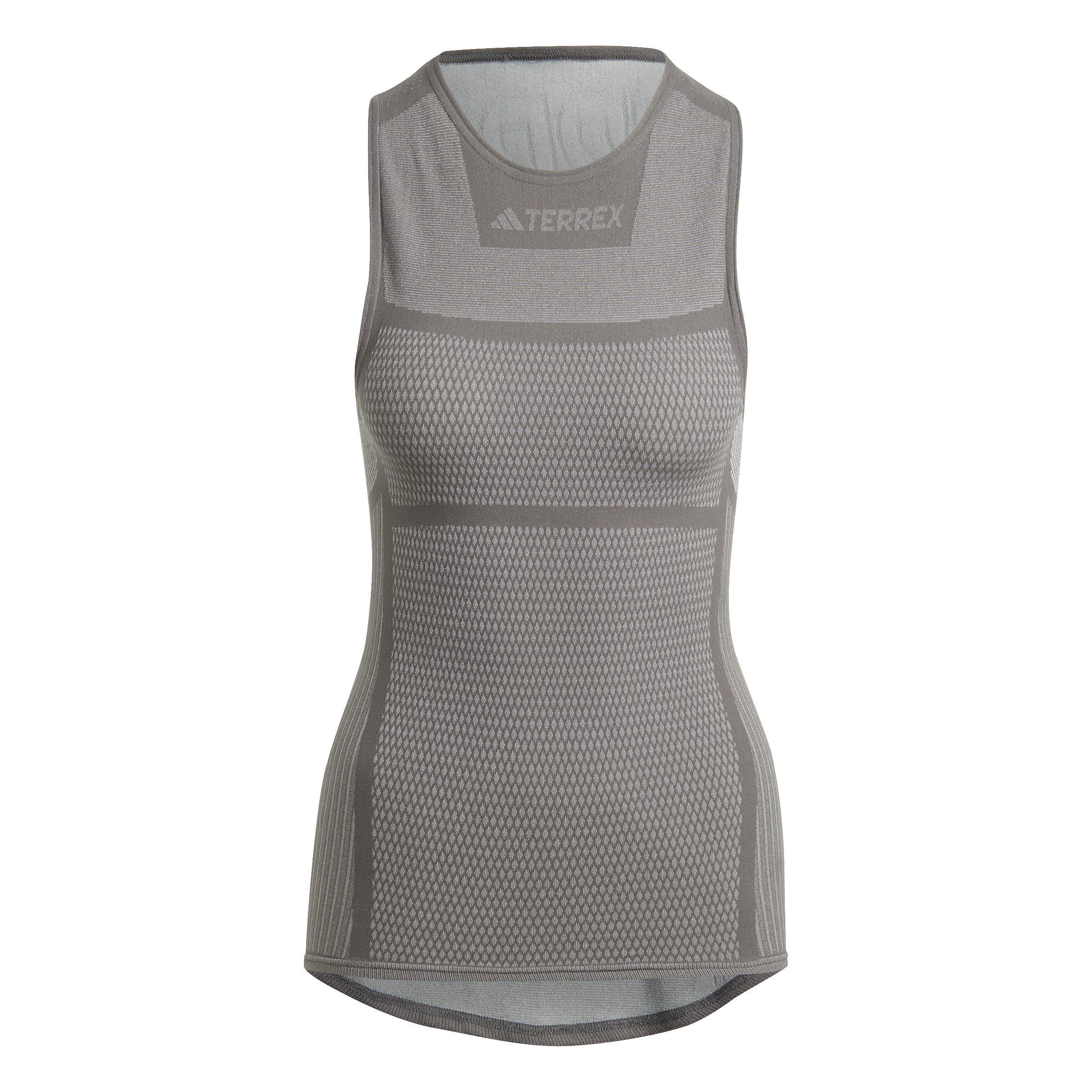 Grefiv/Hvid - adidas - Drynamo Sleeveless Training Top Womens - 1