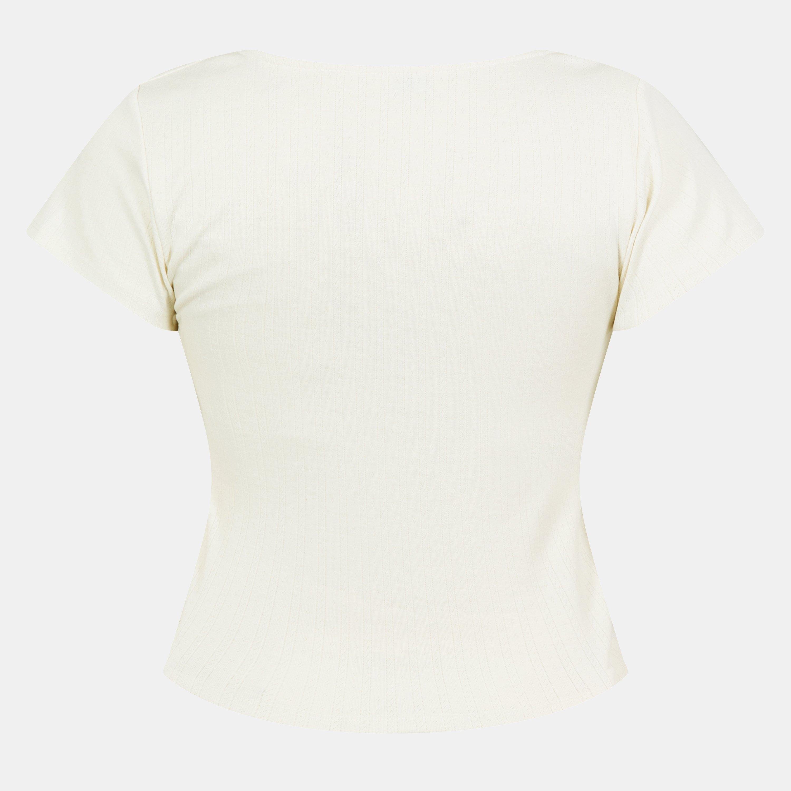 Vintage White - Jack Wills - JW Pointelle Crop Top - 2