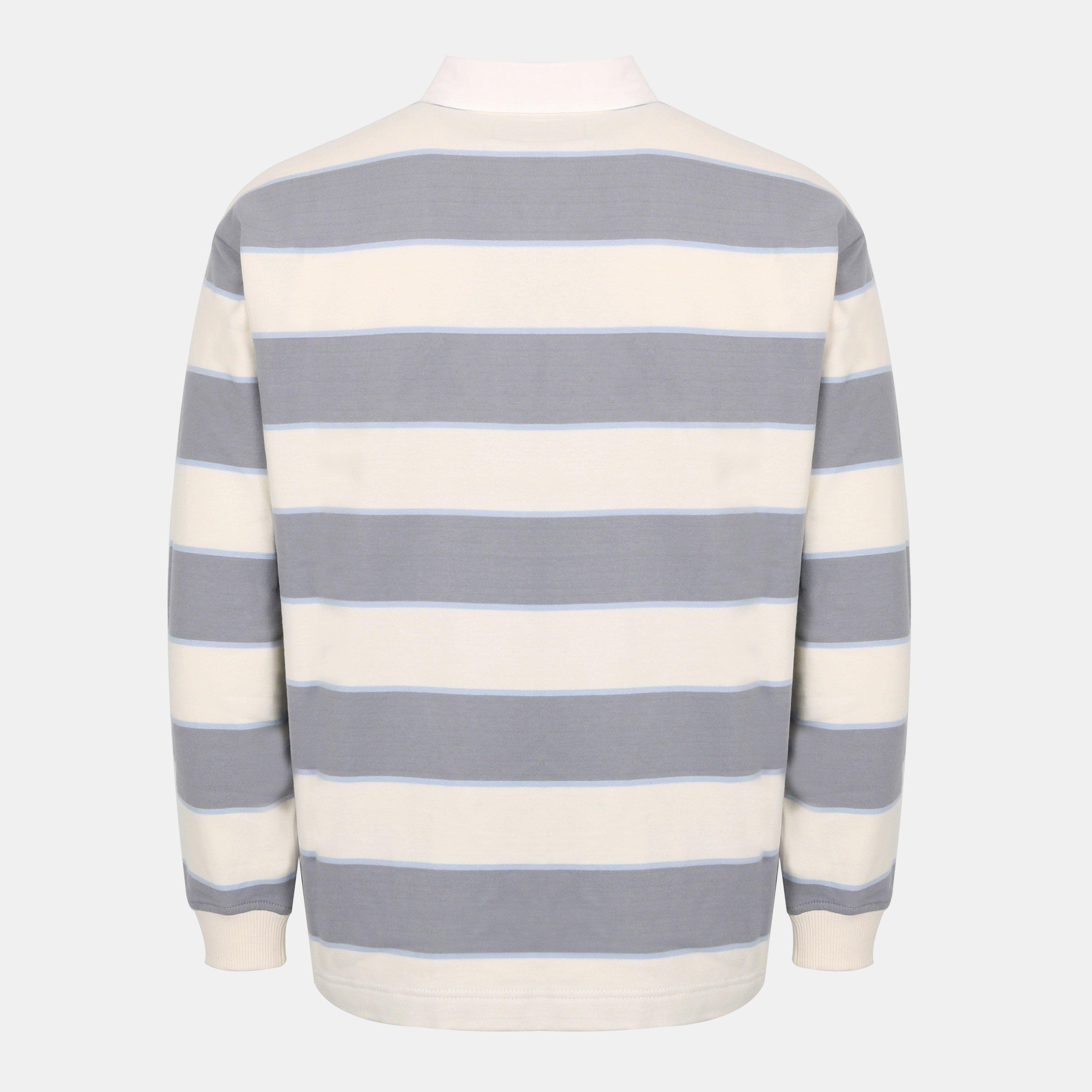 Navy/White - Jack Wills - Women's Cotton Polo Neck Long Sleeve Oversized Fit T-Shirt - 2