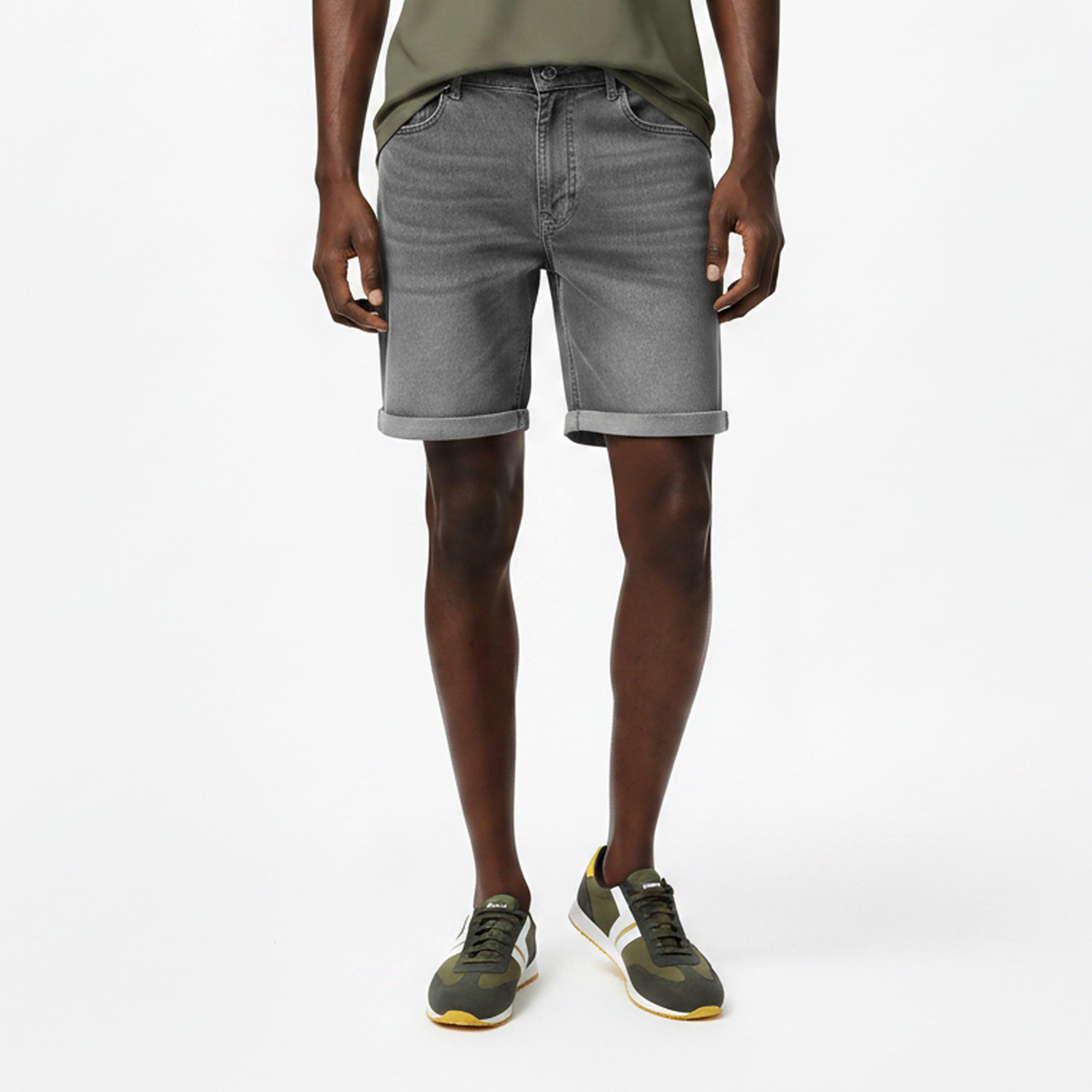 Grijs - Jack Wills - Men's Cotton 5 Pocket Denim Shorts - 3