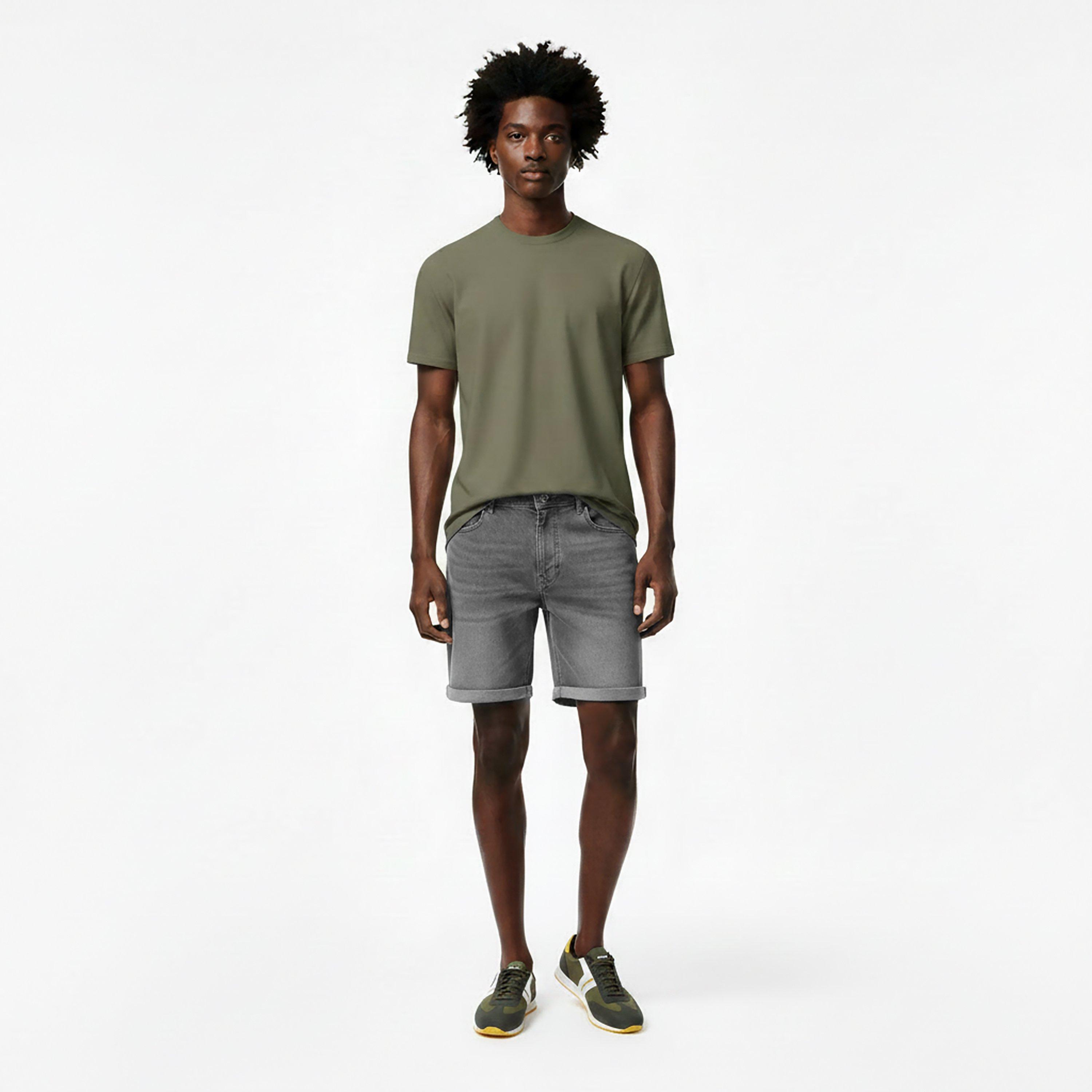 Grijs - Jack Wills - Men's Cotton 5 Pocket Denim Shorts - 5