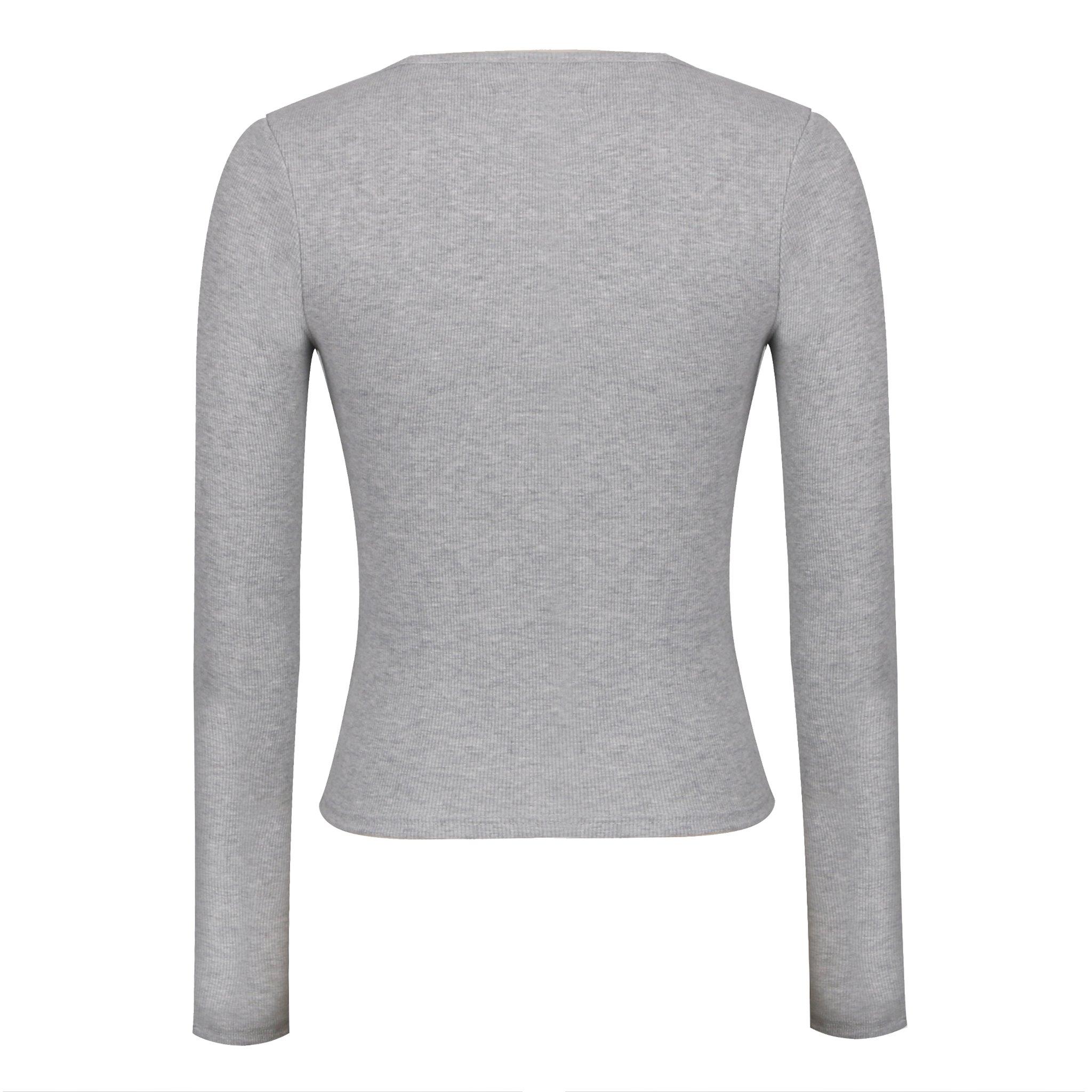 Grey Marl - Jack Wills - Women's Long-Sleeve T-Shirt - 2