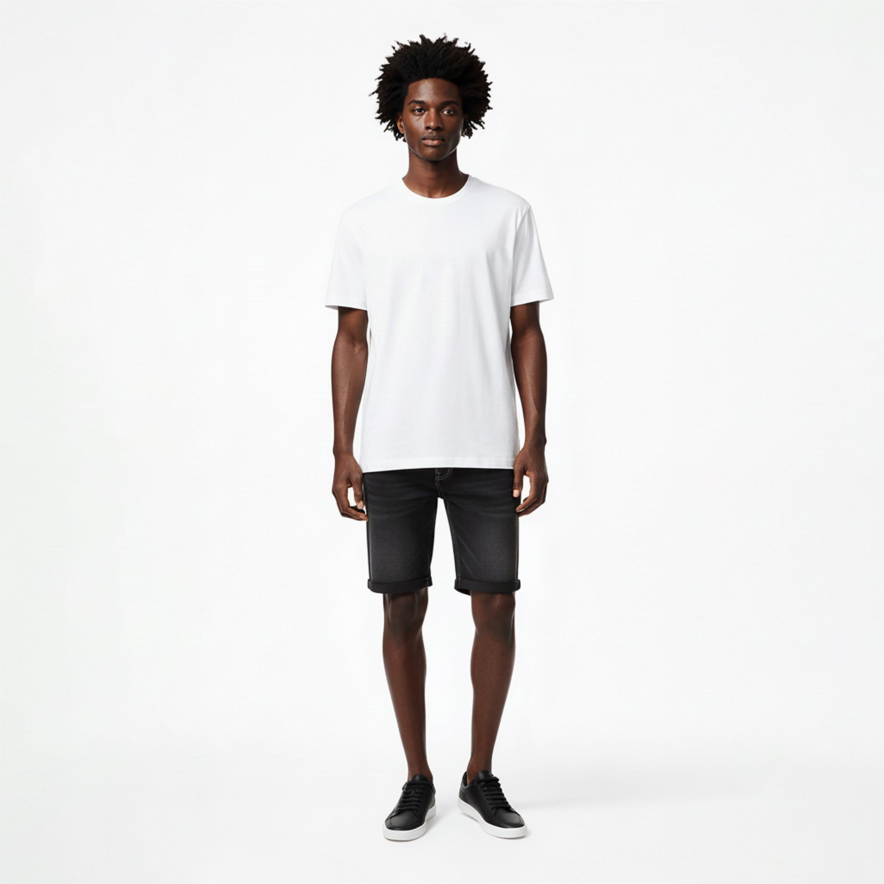 Dark Grey - Hugo - Men's Denim Shorts - 1