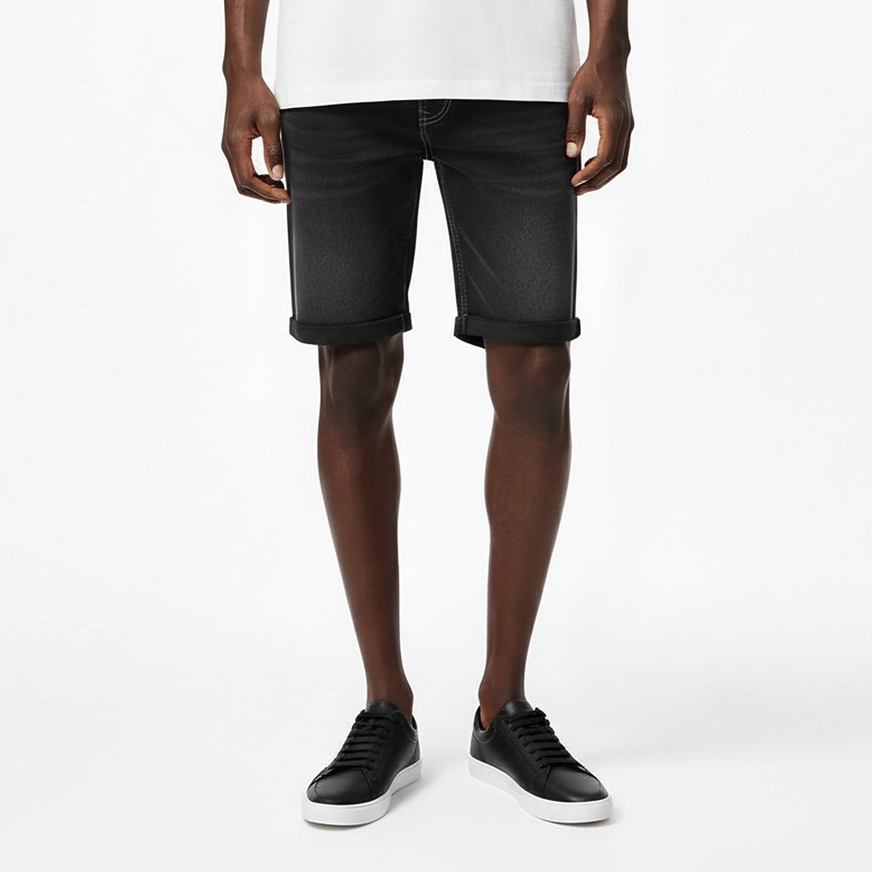 Dark Grey - Hugo - Men's Denim Shorts - 3