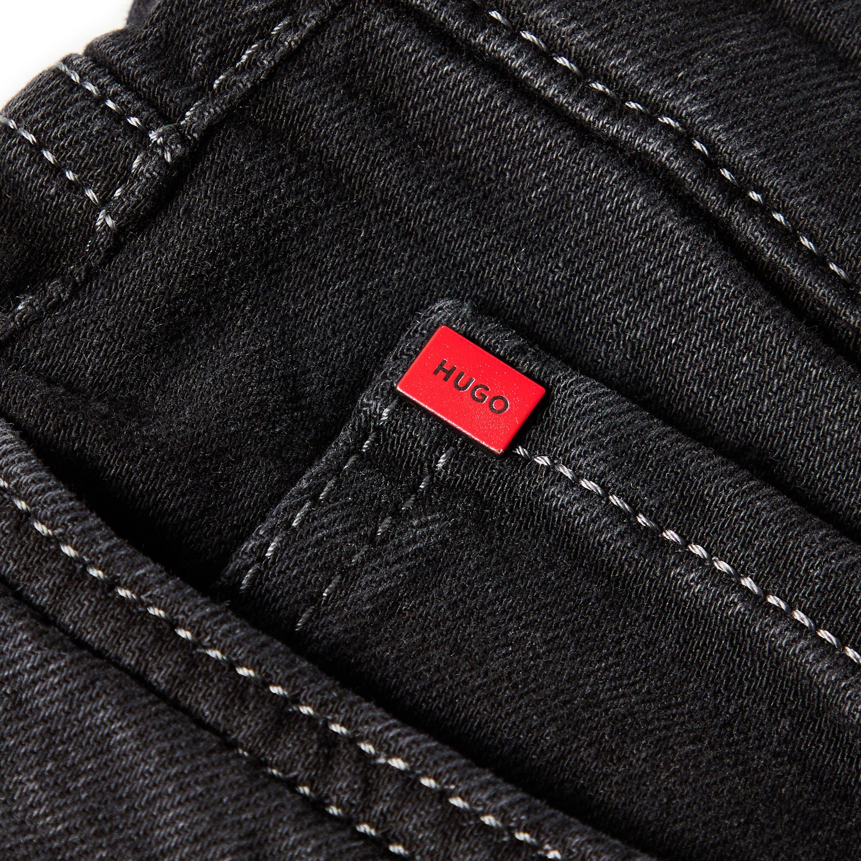 Dark Grey - Hugo - Men's Denim Shorts - 5