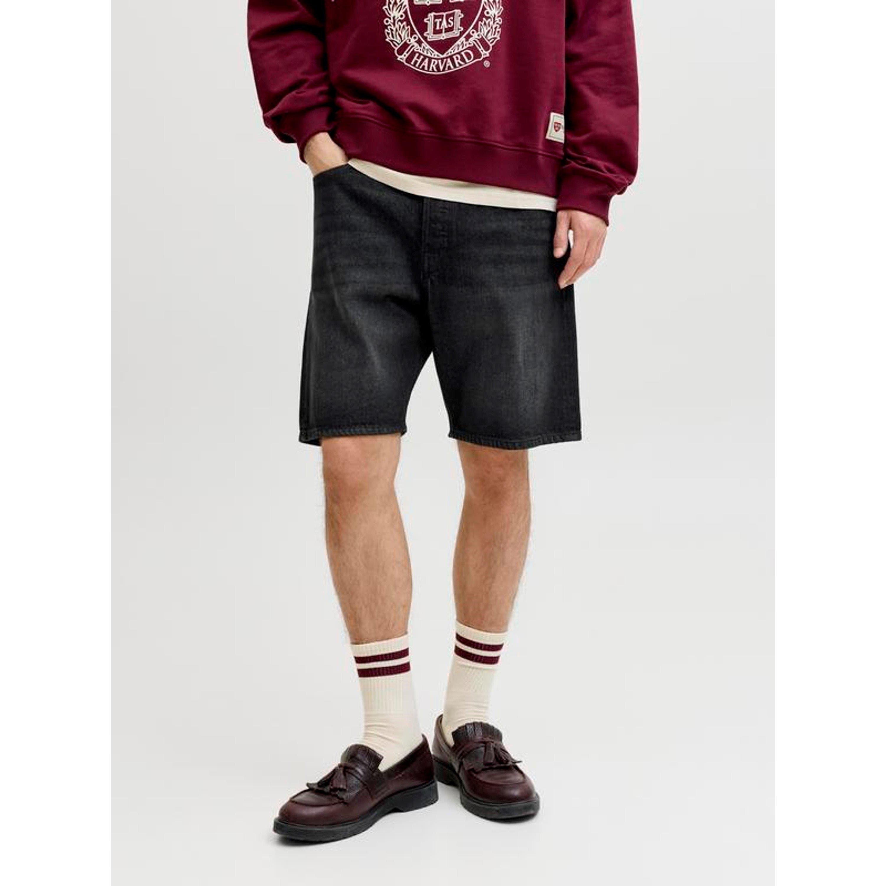 Black Denim - Jack and Jones - Mens Tony Loose Denim Shorts - 5