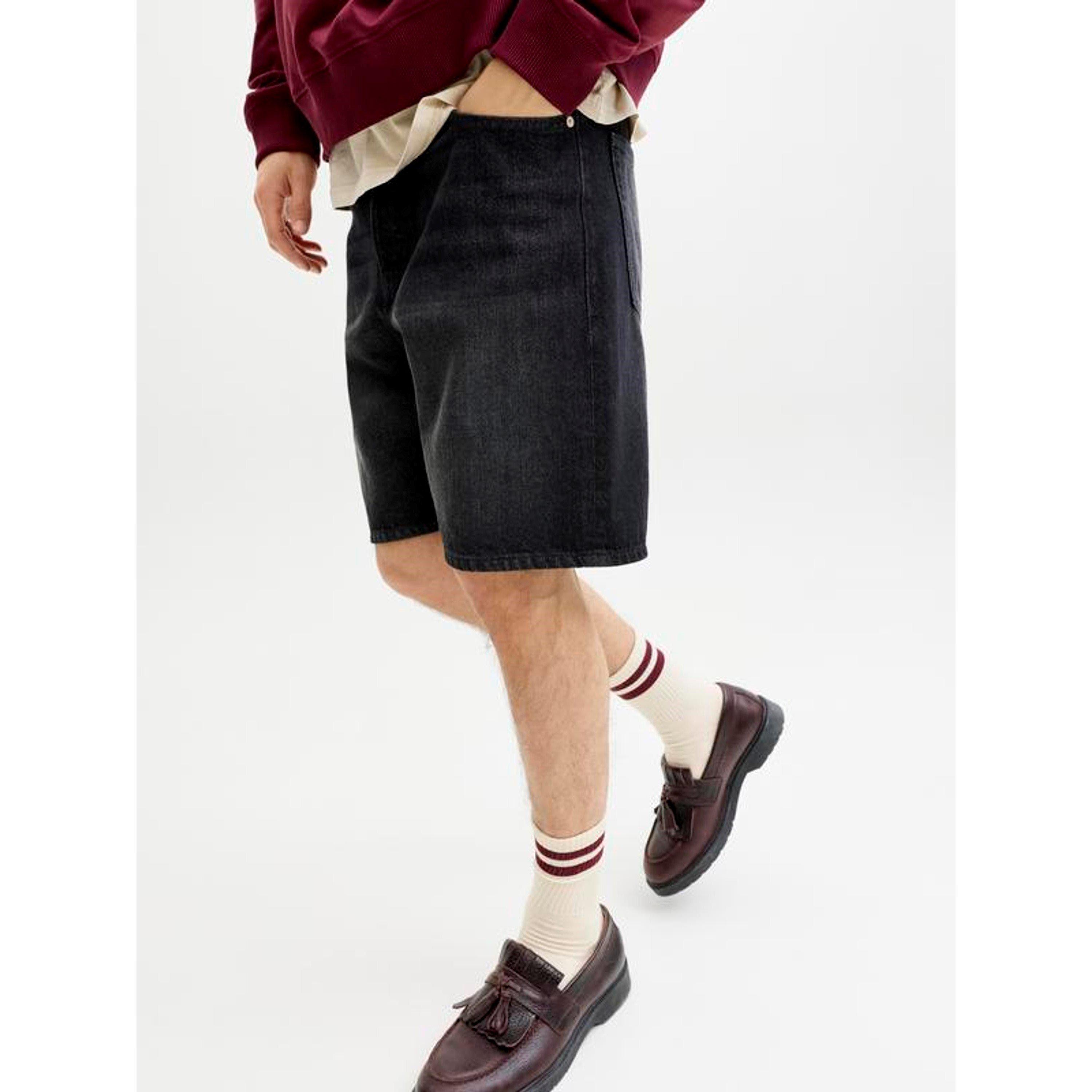 Black Denim - Jack and Jones - Mens Tony Loose Denim Shorts - 6