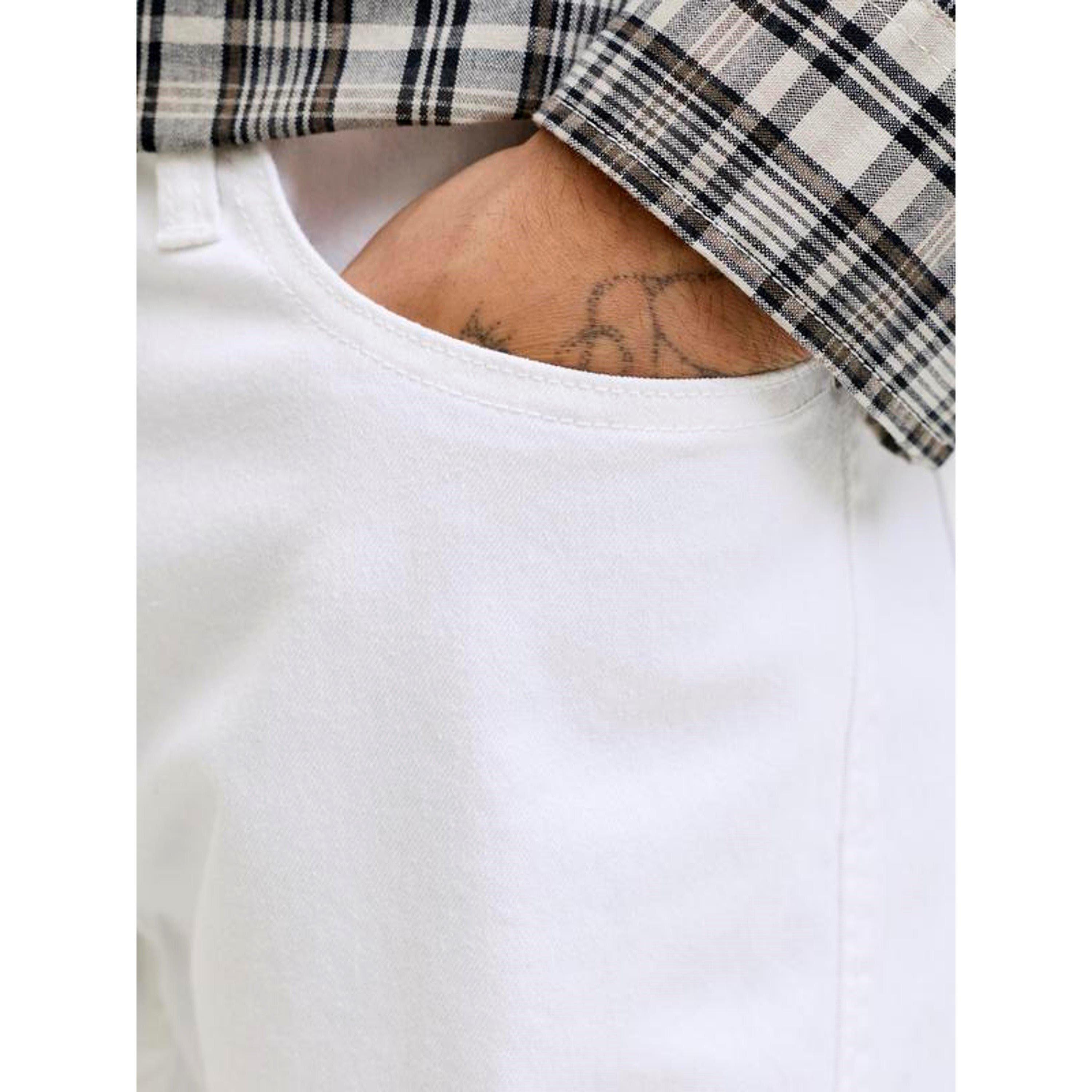 Optic White - Jack and Jones - Mens Rick Slim Denim Shorts - 6