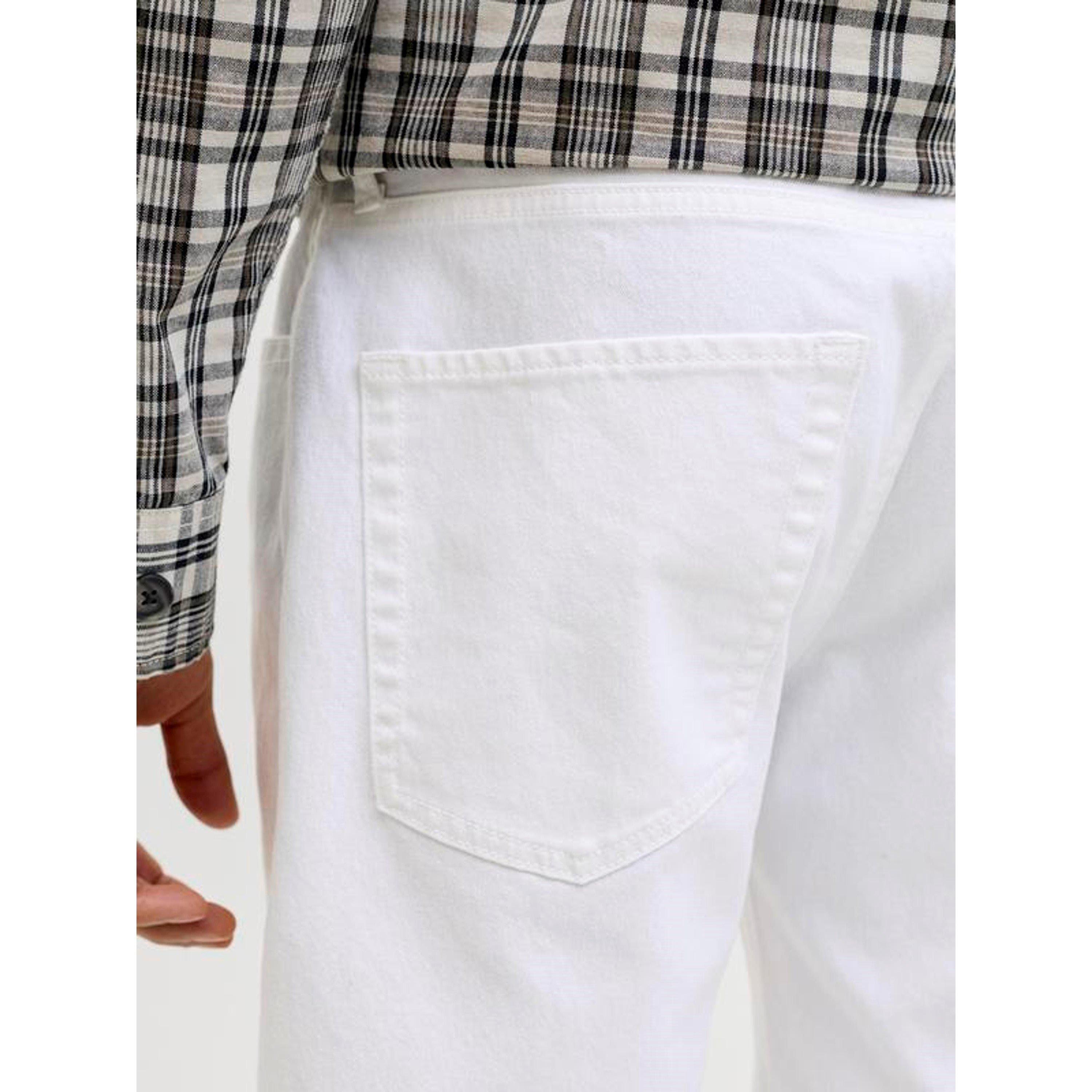 Optic White - Jack and Jones - Mens Rick Slim Denim Shorts - 7