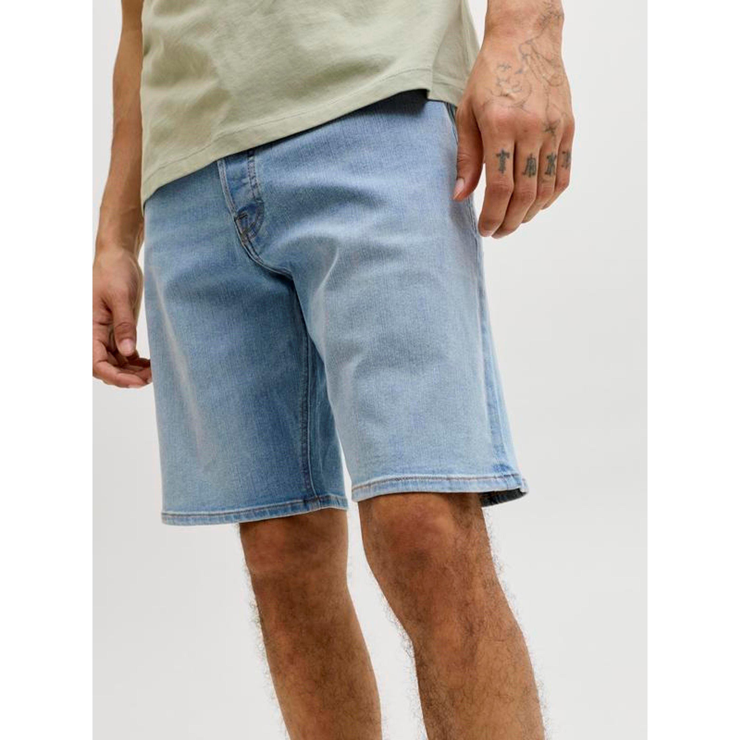 Lt Blue Denim - Jack and Jones - Mens Rick Slim Denim Shorts - 6