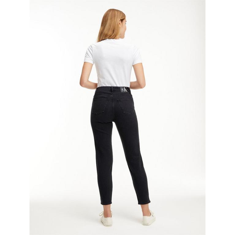 Denim noir - As calças Calvin Klein Modern para mulher são confortáveis - Calvin Klein Mom Jeans - 4