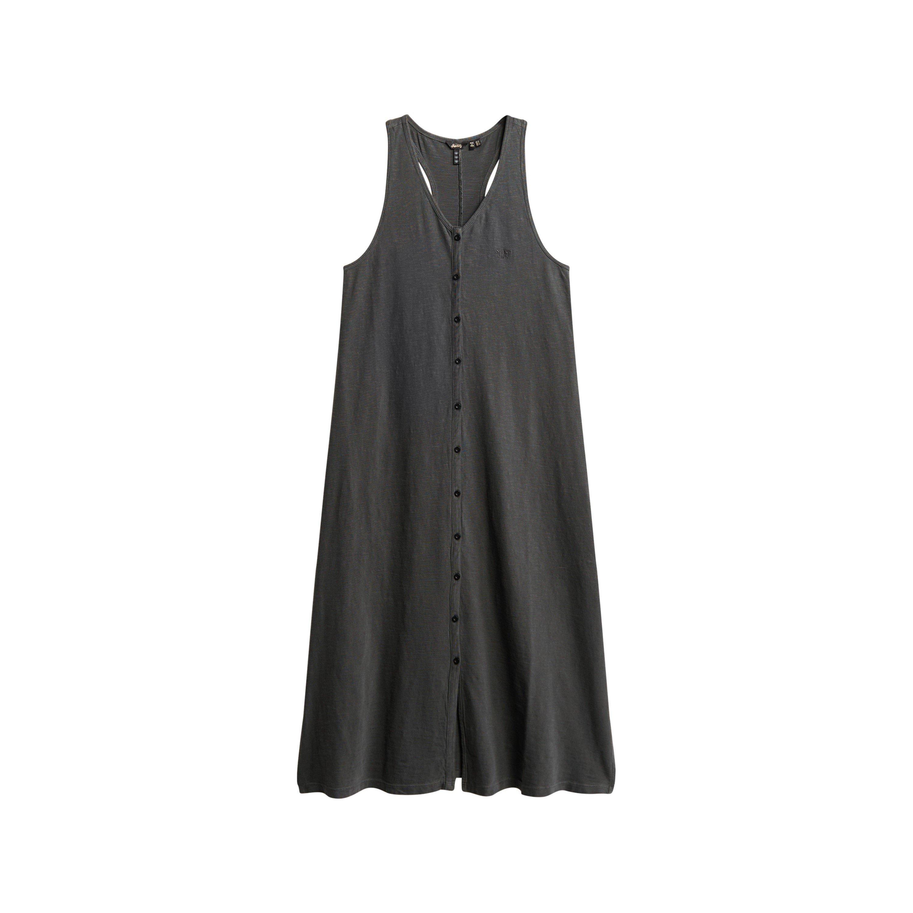 Black - Superdry - Women's Beach Jersey Vest Midi Dress - 6