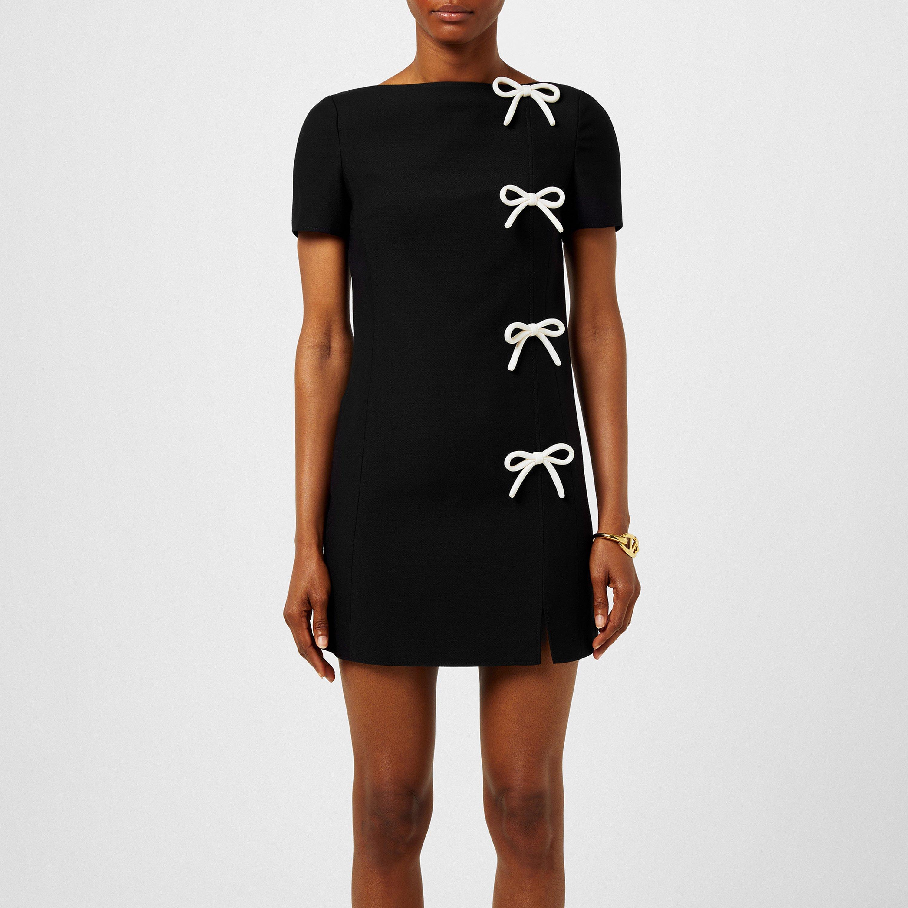 NERO/AVORIO - Valentino - Crepe Couture Mini Dress - 1