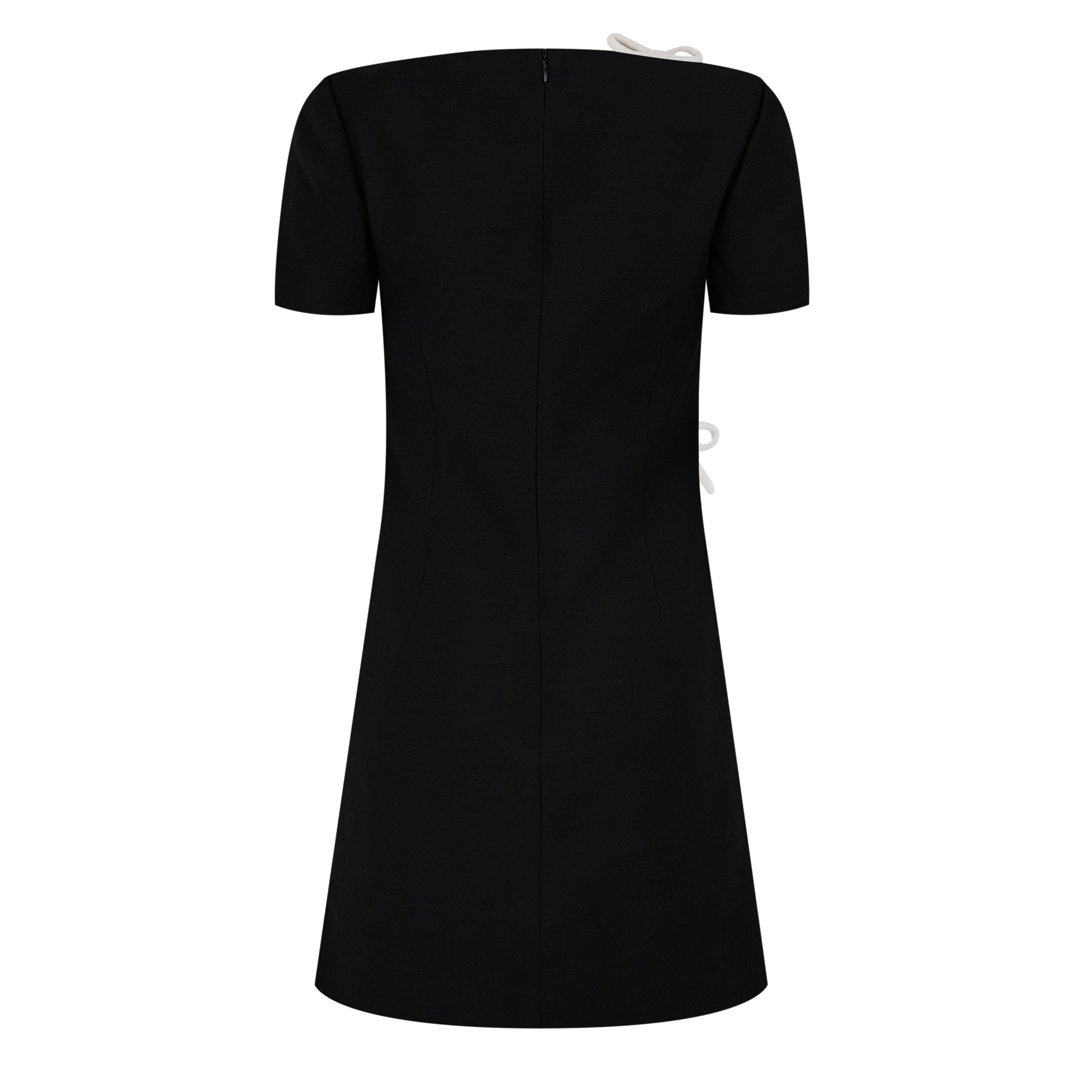 NERO/AVORIO - Valentino - Crepe Couture Mini Dress - 6