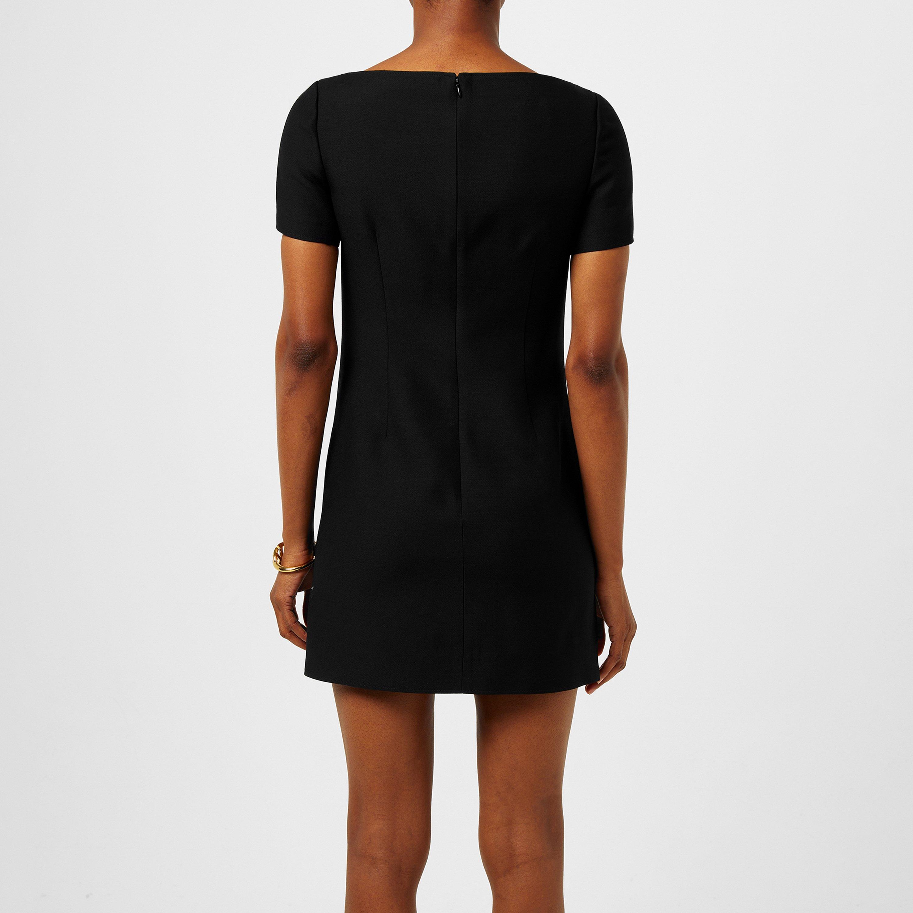 NERO/AVORIO - Valentino - Crepe Couture Mini Dress - 3