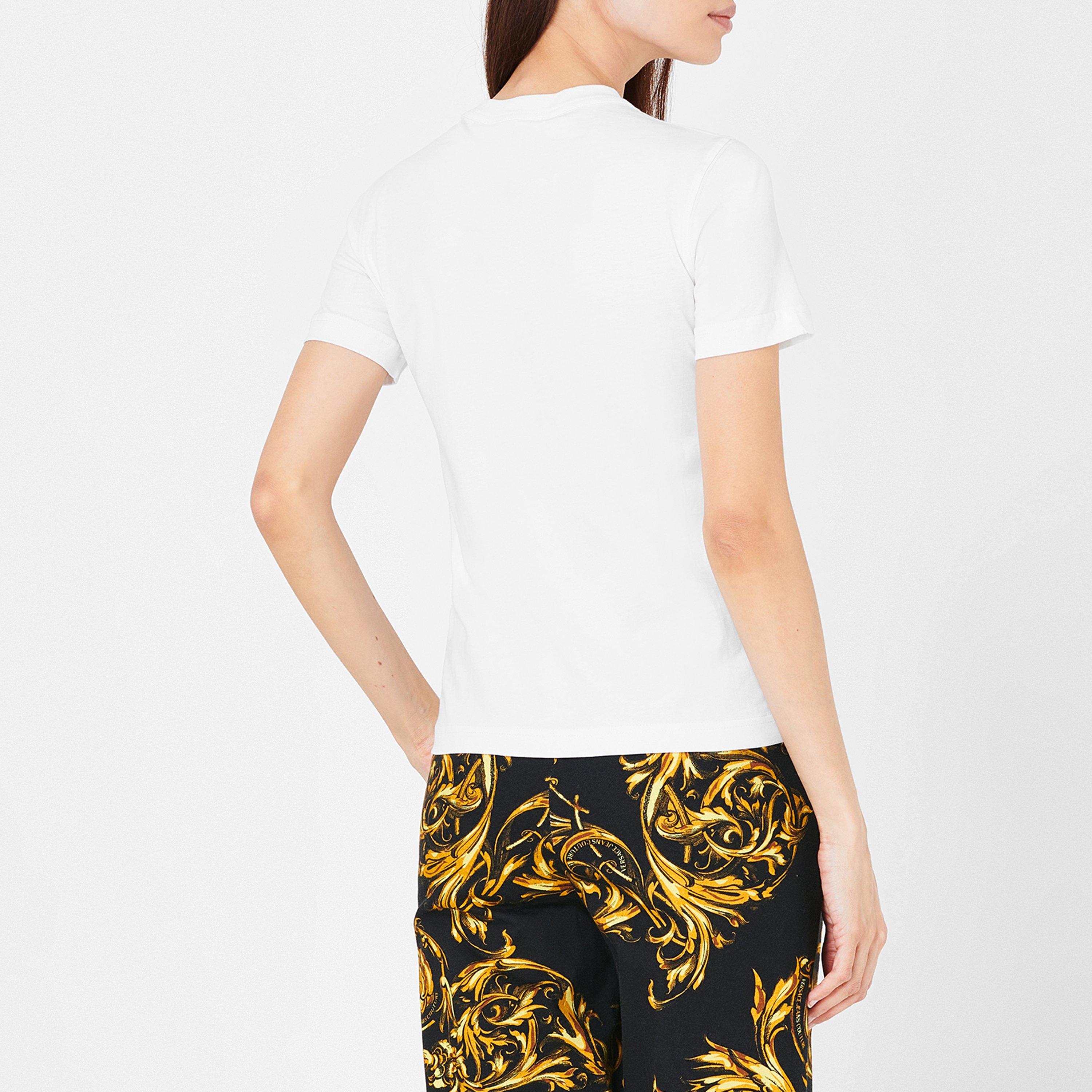 White G03 - Versace Jeans Couture - Round Logo T Shirt - 2