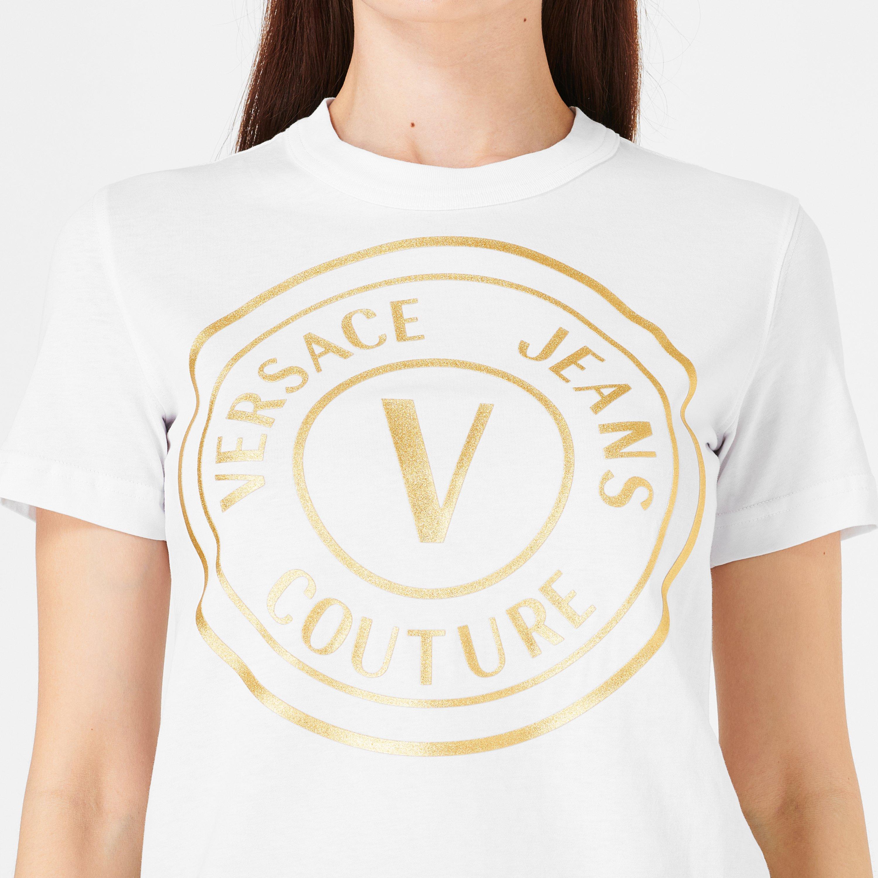 White G03 - Versace Jeans Couture - Round Logo T Shirt - 3