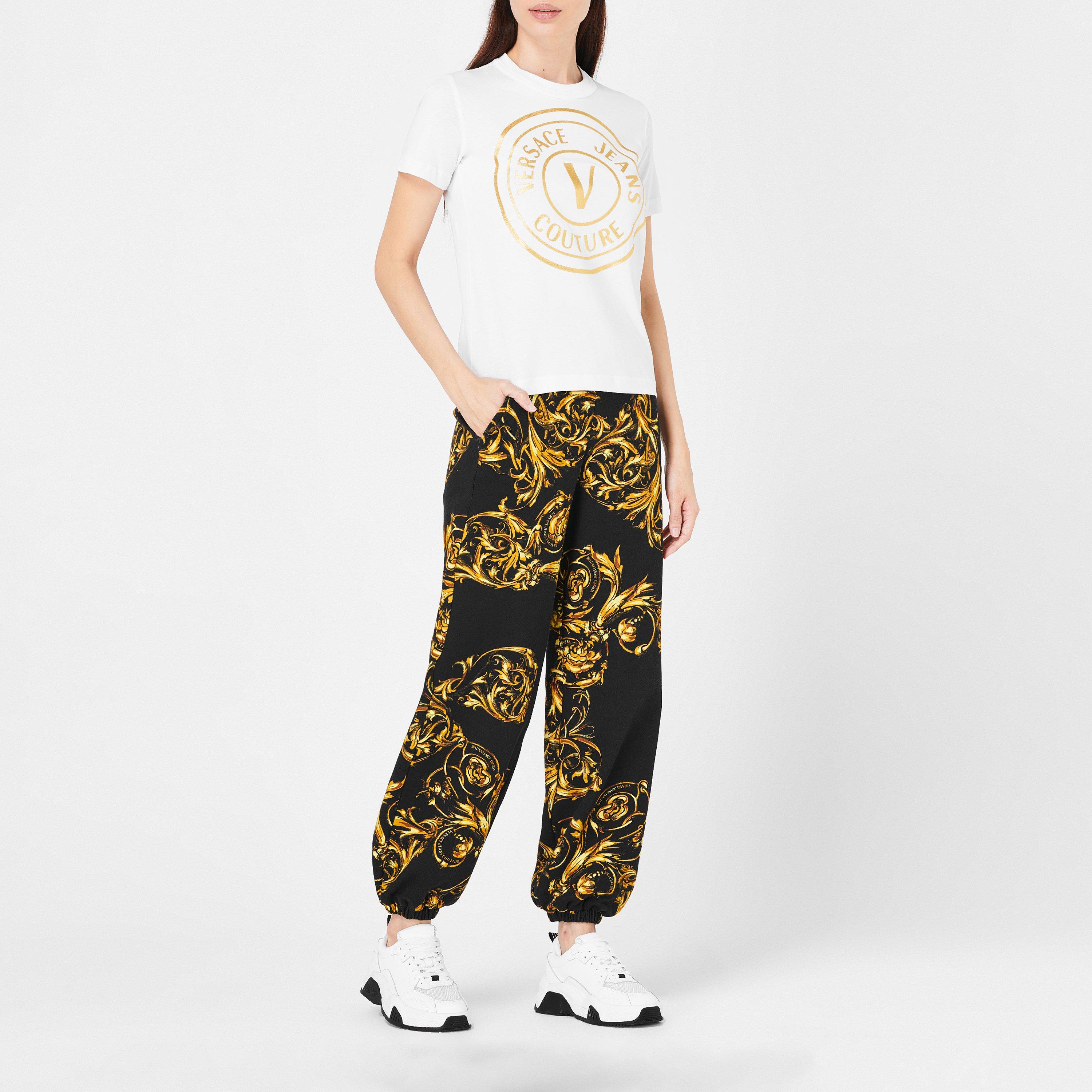 White G03 - Versace Jeans Couture - Round Logo T Shirt - 4