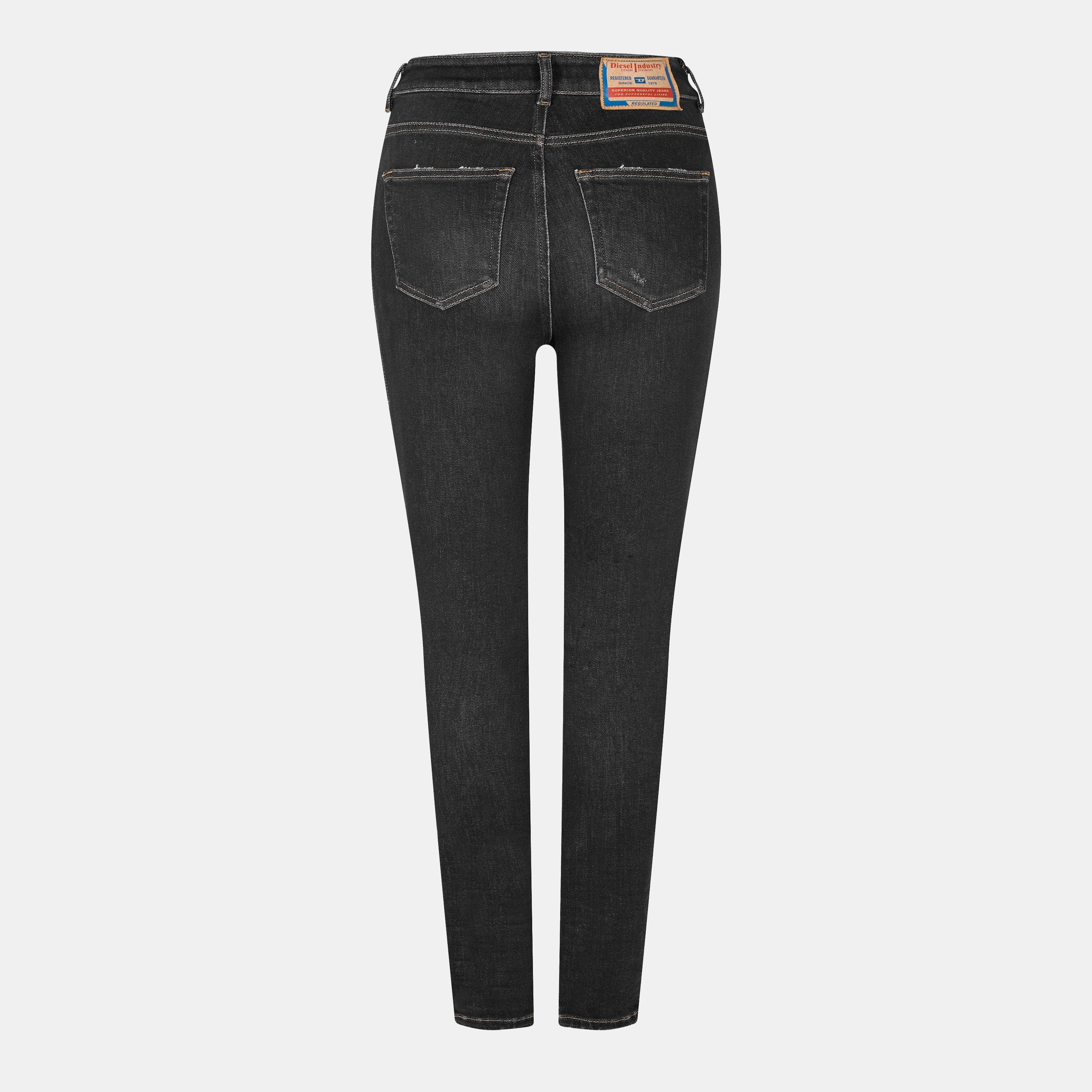Black/Grey Denm - Diesel - Super Skinny 1984 Slandy-High Jeans - 2