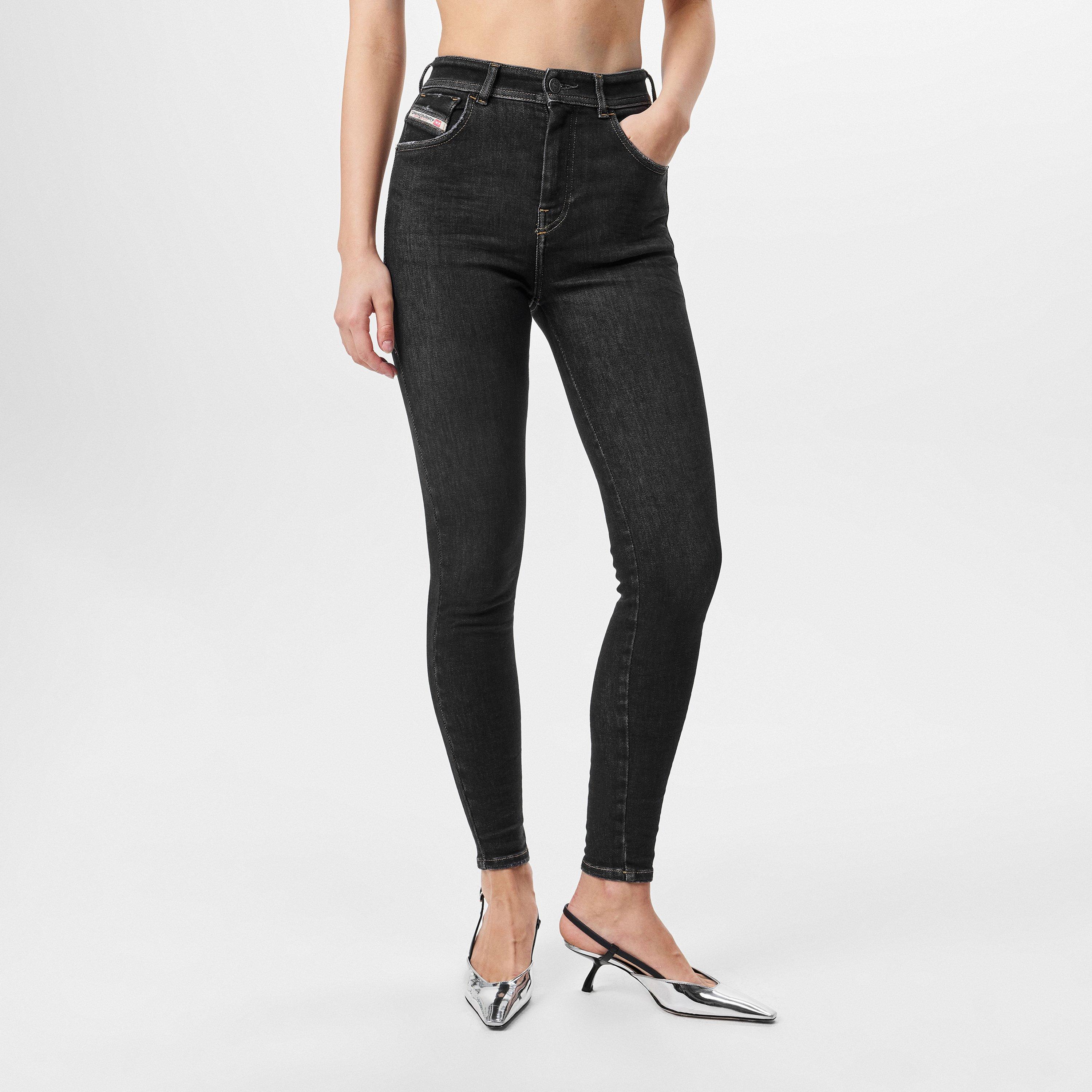 Black/Grey Denm - Diesel - Super Skinny 1984 Slandy-High Jeans - 3