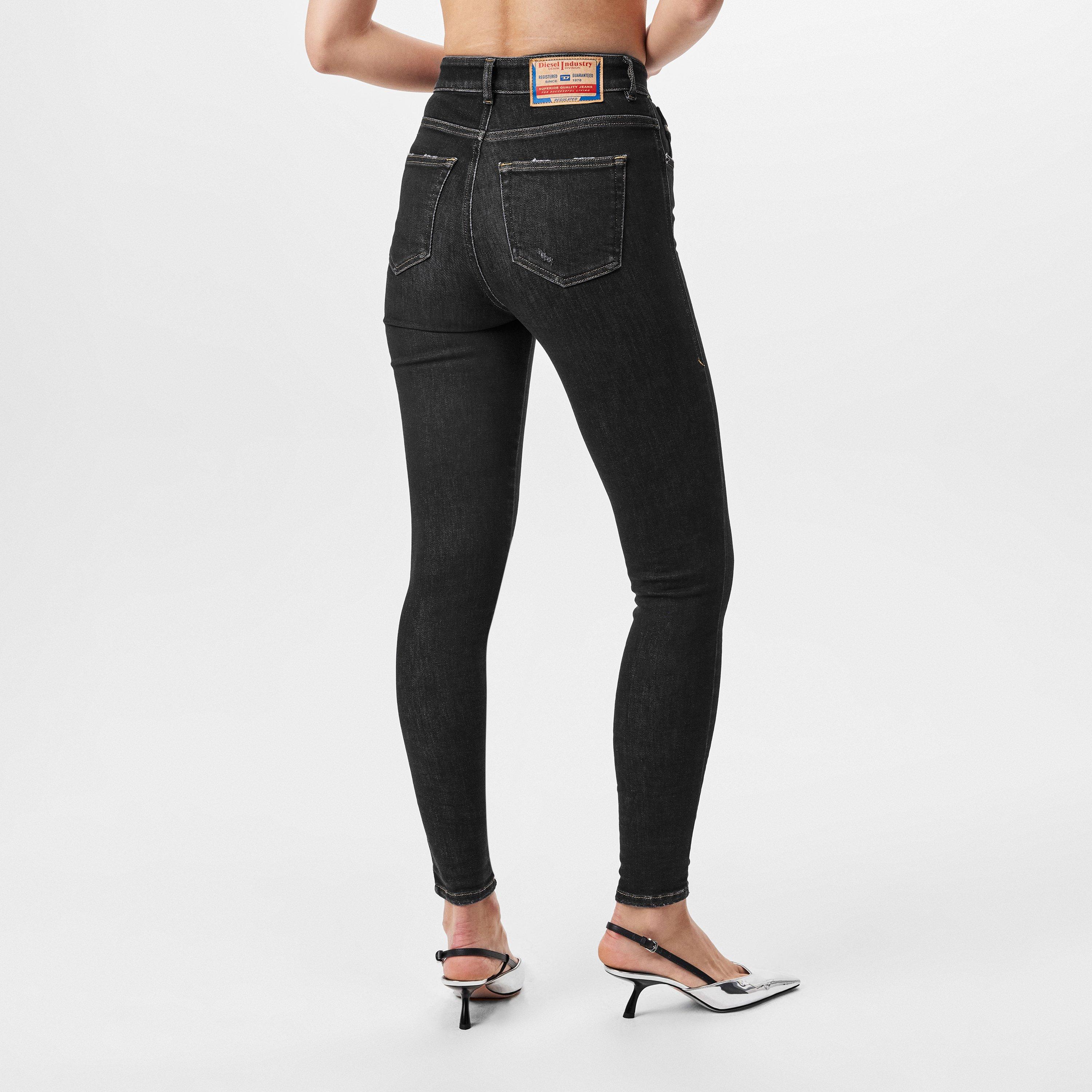Black/Grey Denm - Diesel - Super Skinny 1984 Slandy-High Jeans - 4