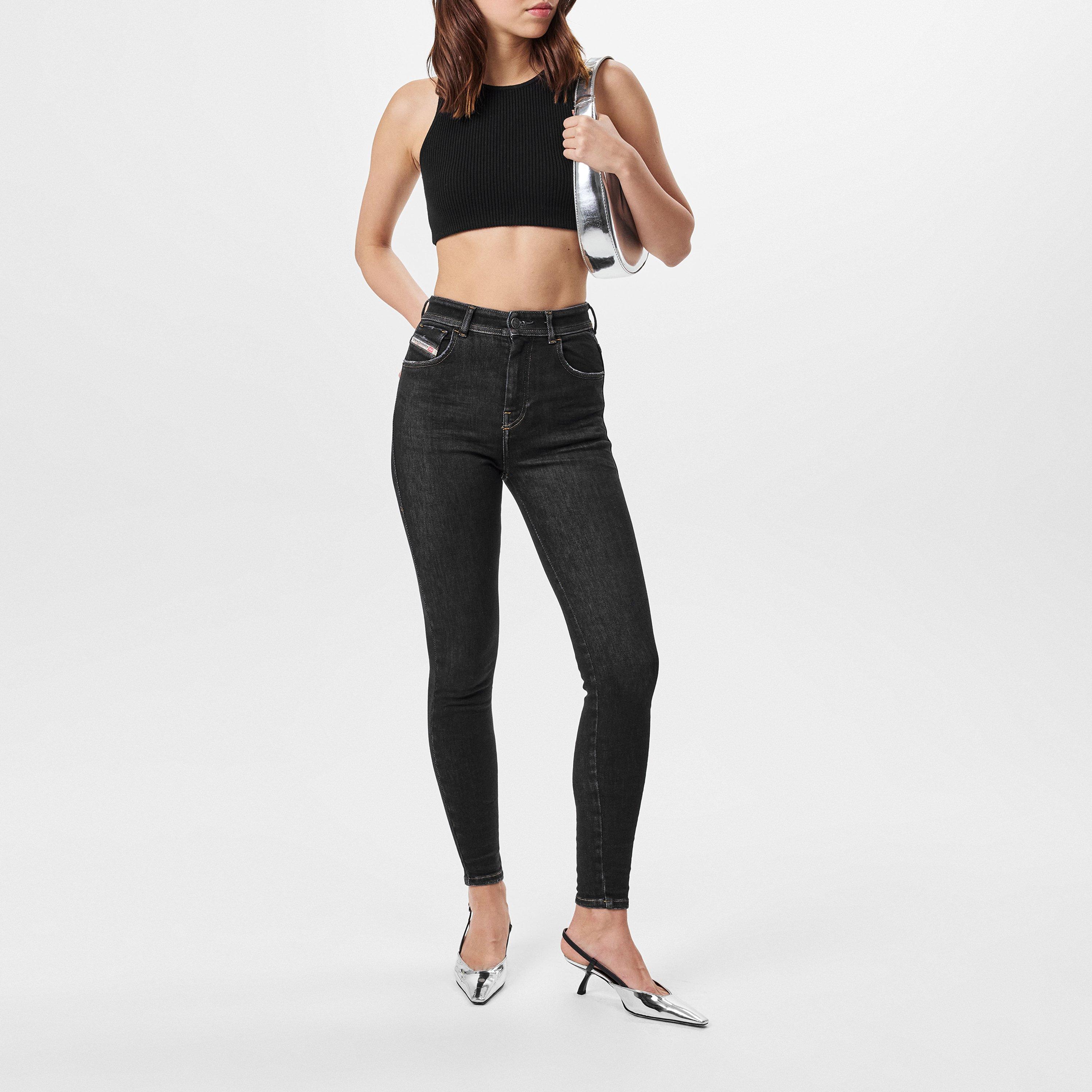 Black/Grey Denm - Diesel - Super Skinny 1984 Slandy-High Jeans - 6