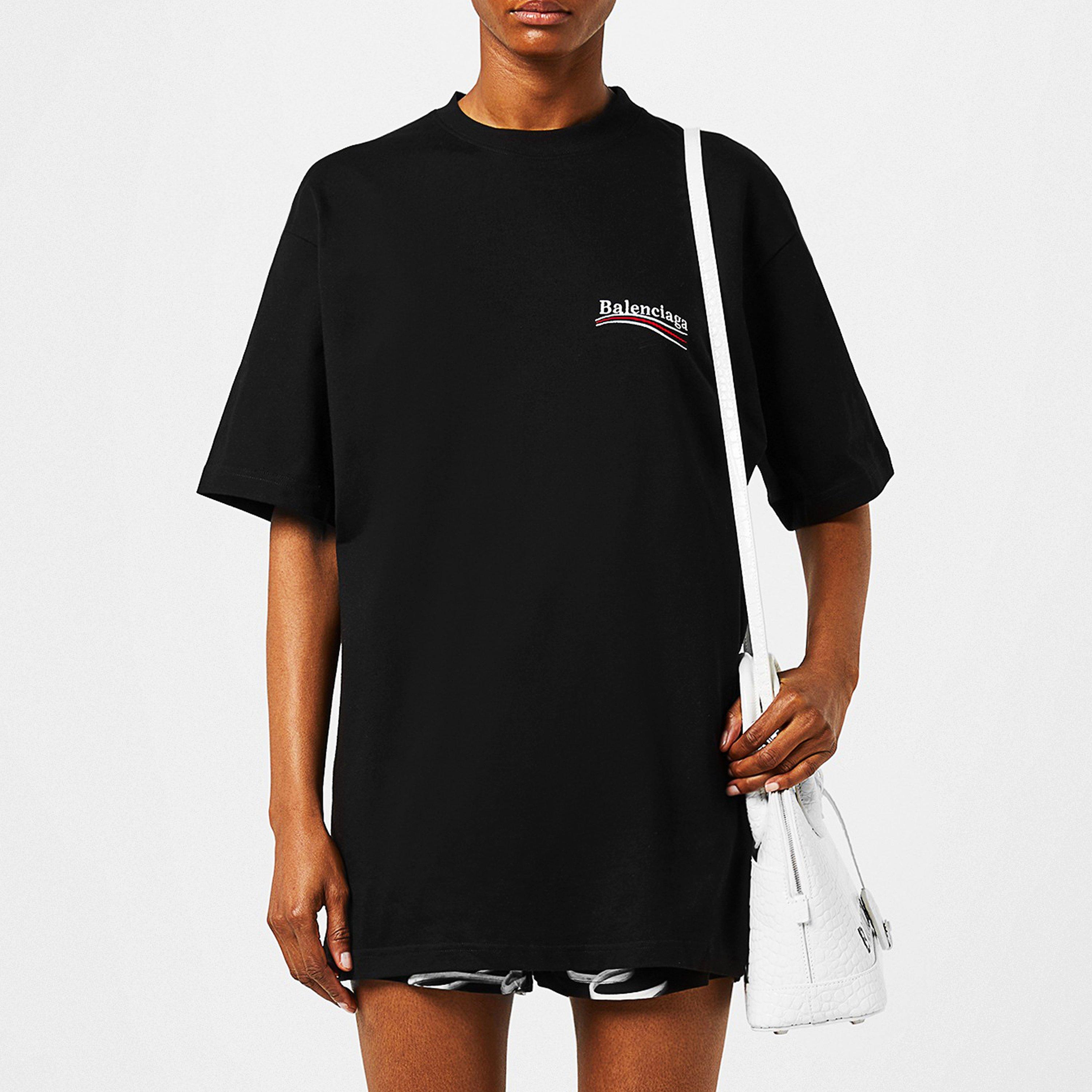 Black 1070 - Balenciaga - Political Logo Oversized T-Shirt - 1