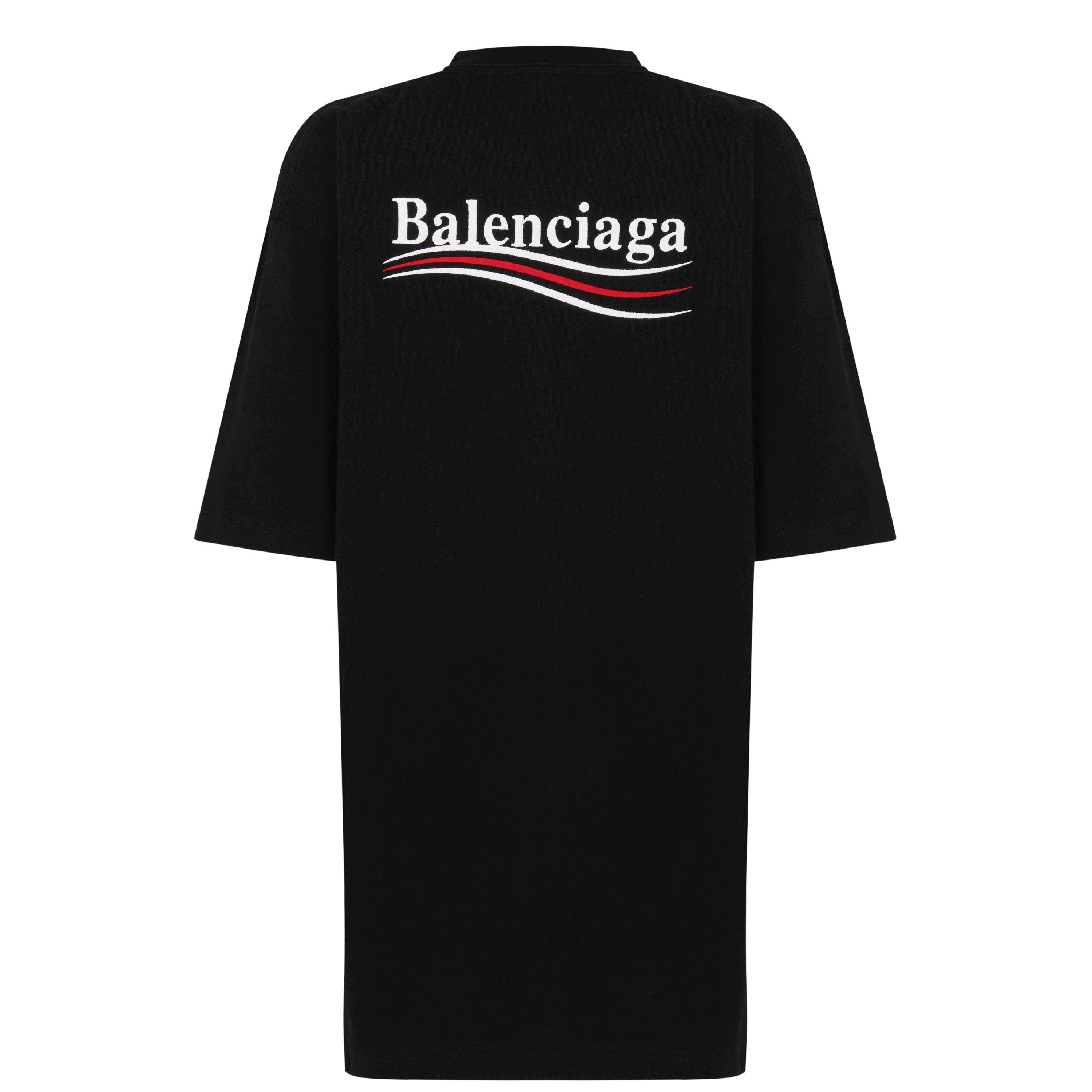 Black 1070 - Balenciaga - Political Logo Oversized T-Shirt - 6