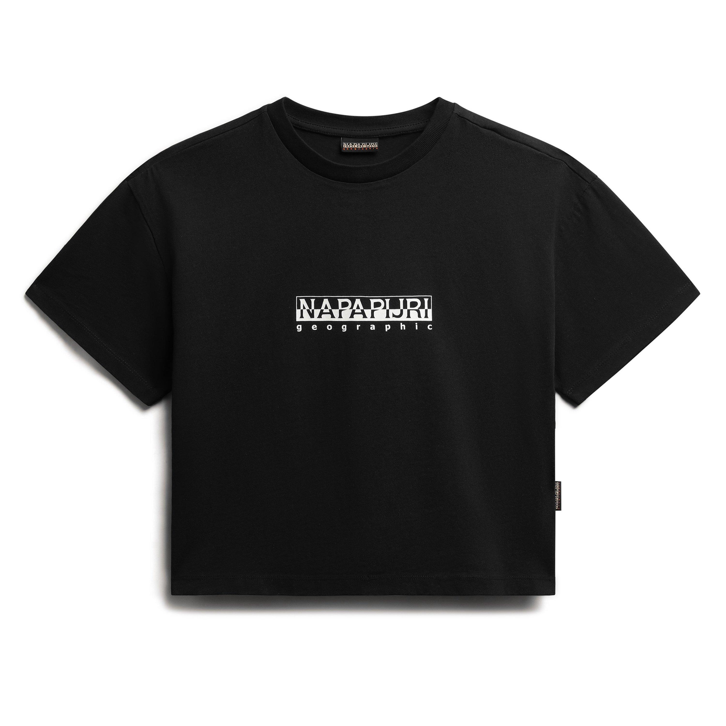 Black - Napapijri - Boxy Cropped T Shirt - 4