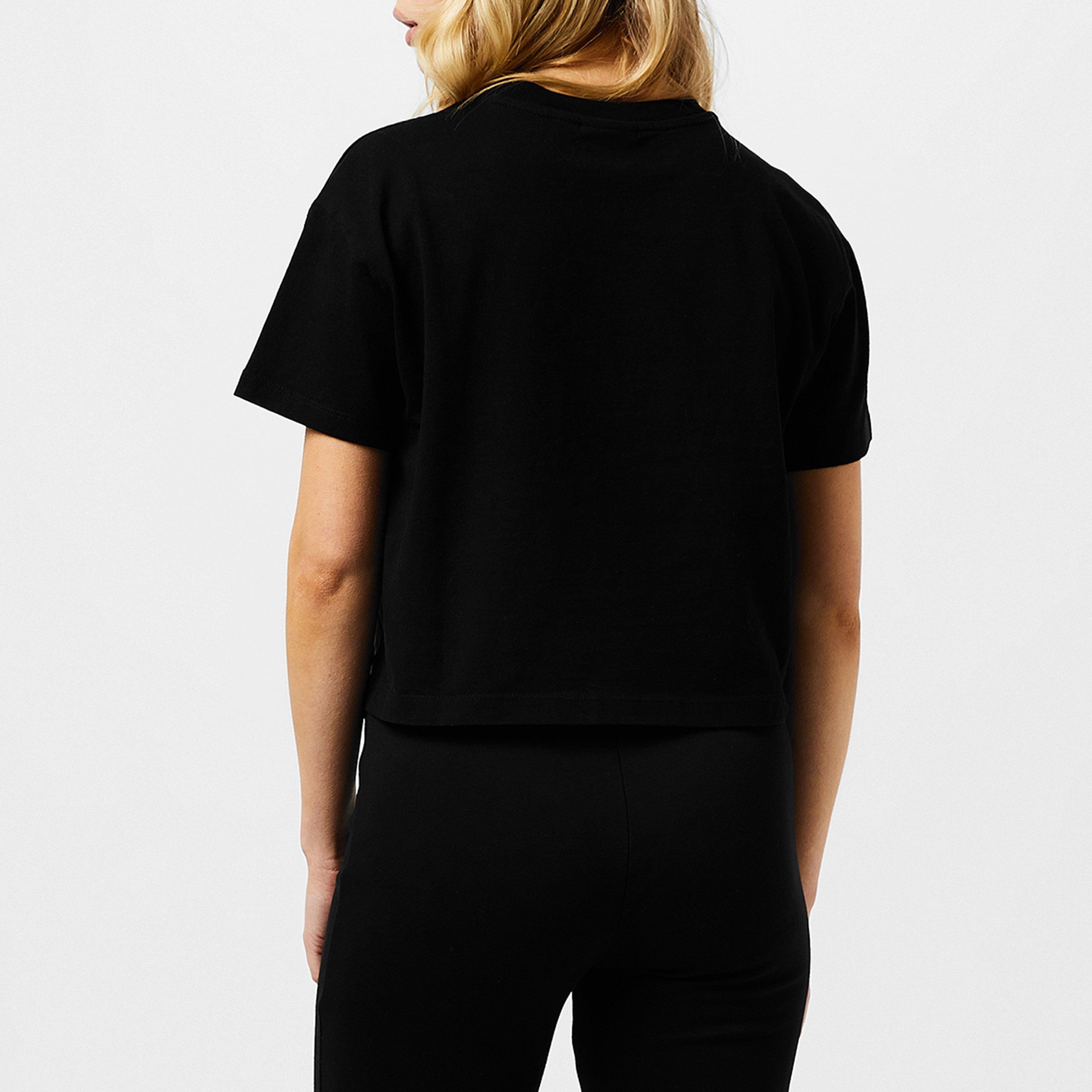 Black - Napapijri - Boxy Cropped T Shirt - 2